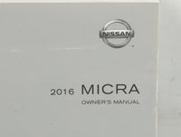 2016 Nissan Micra Owners Manual Book Guide P/N:OM16EM 0K13U0 OEM Used Auto Parts - Oemusedautoparts1.com