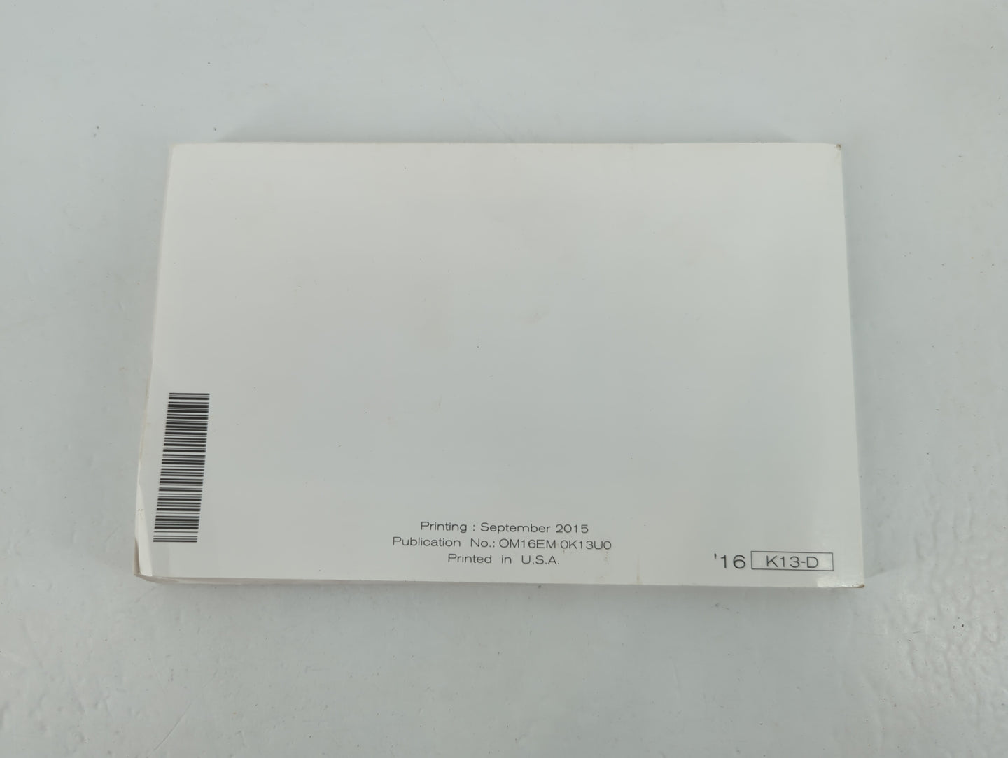 2016 Nissan Micra Owners Manual Book Guide P/N:OM16EM 0K13U0 OEM Used Auto Parts - Oemusedautoparts1.com
