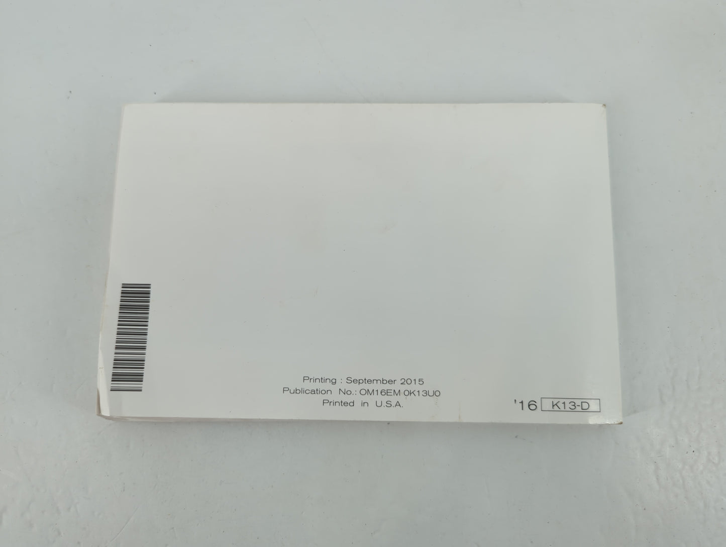 2016 Nissan Micra Owners Manual Book Guide P/N:OM16EM 0K13U0 OEM Used Auto Parts - Oemusedautoparts1.com