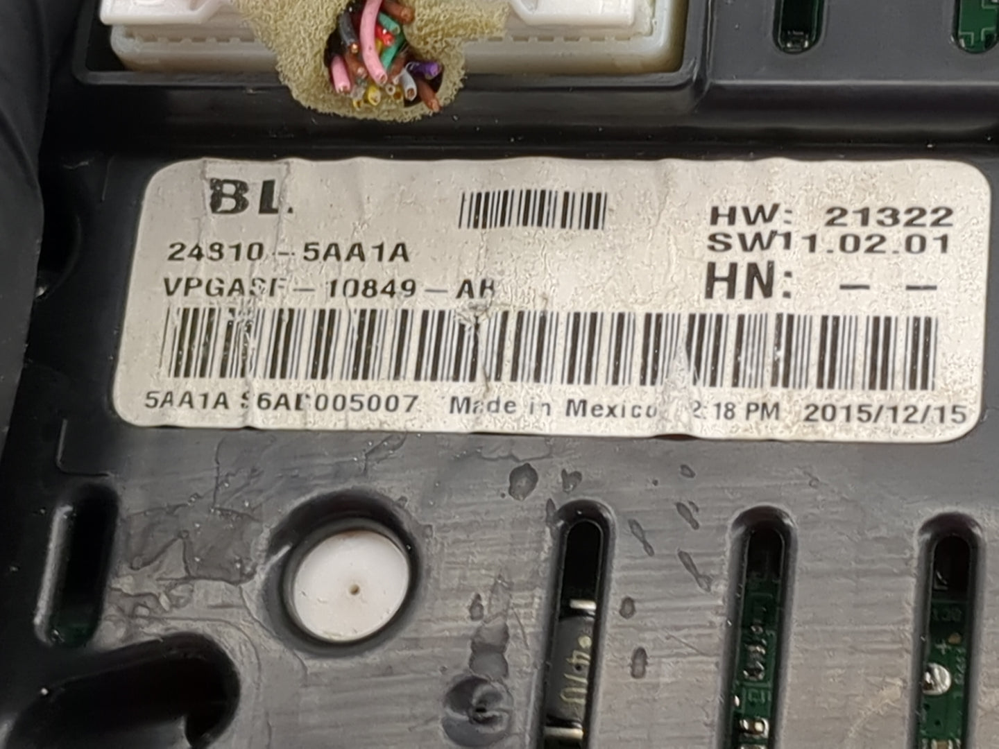 2016 Nissan Murano Instrument Cluster Speedometer Gauges P/N:24310-5AA1A VPGASF-10849-AB Miles: Fits OEM Used Auto Parts - O