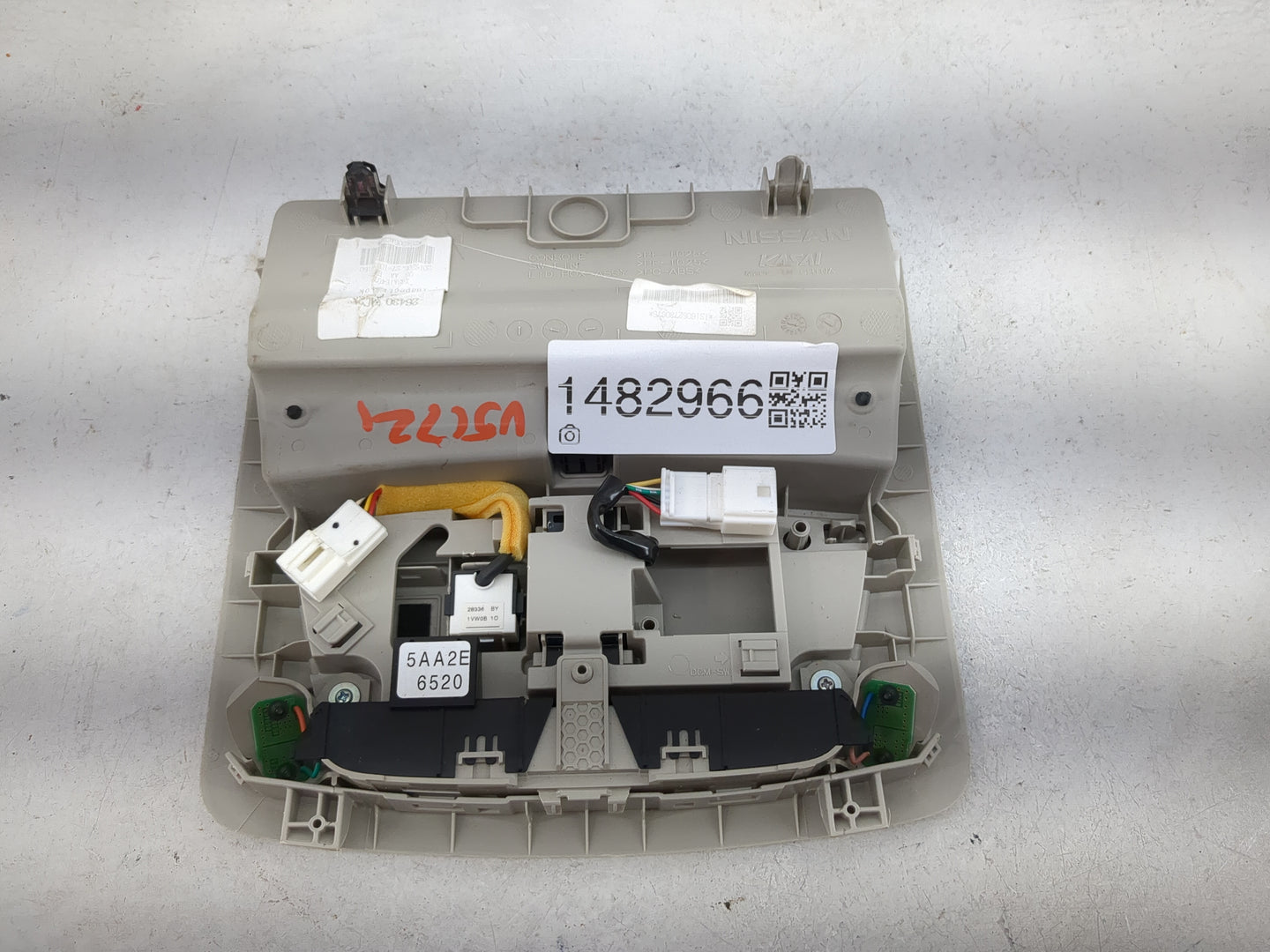 2015-2016 Nissan Murano Overhead Console W/rear Climate Control Tan - Oemusedautoparts1.com