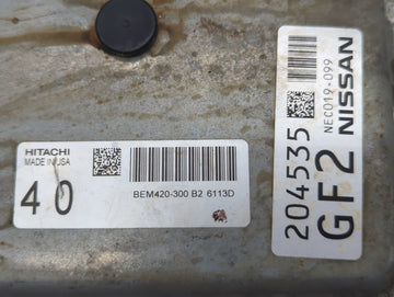 2015-2017 Nissan Murano PCM Engine Control Computer ECU ECM PCU OEM P/N:NEC019-099 NEC012-602, NEC009-668 Fits Fits 2015 2016 2017 OEM Used Auto Parts