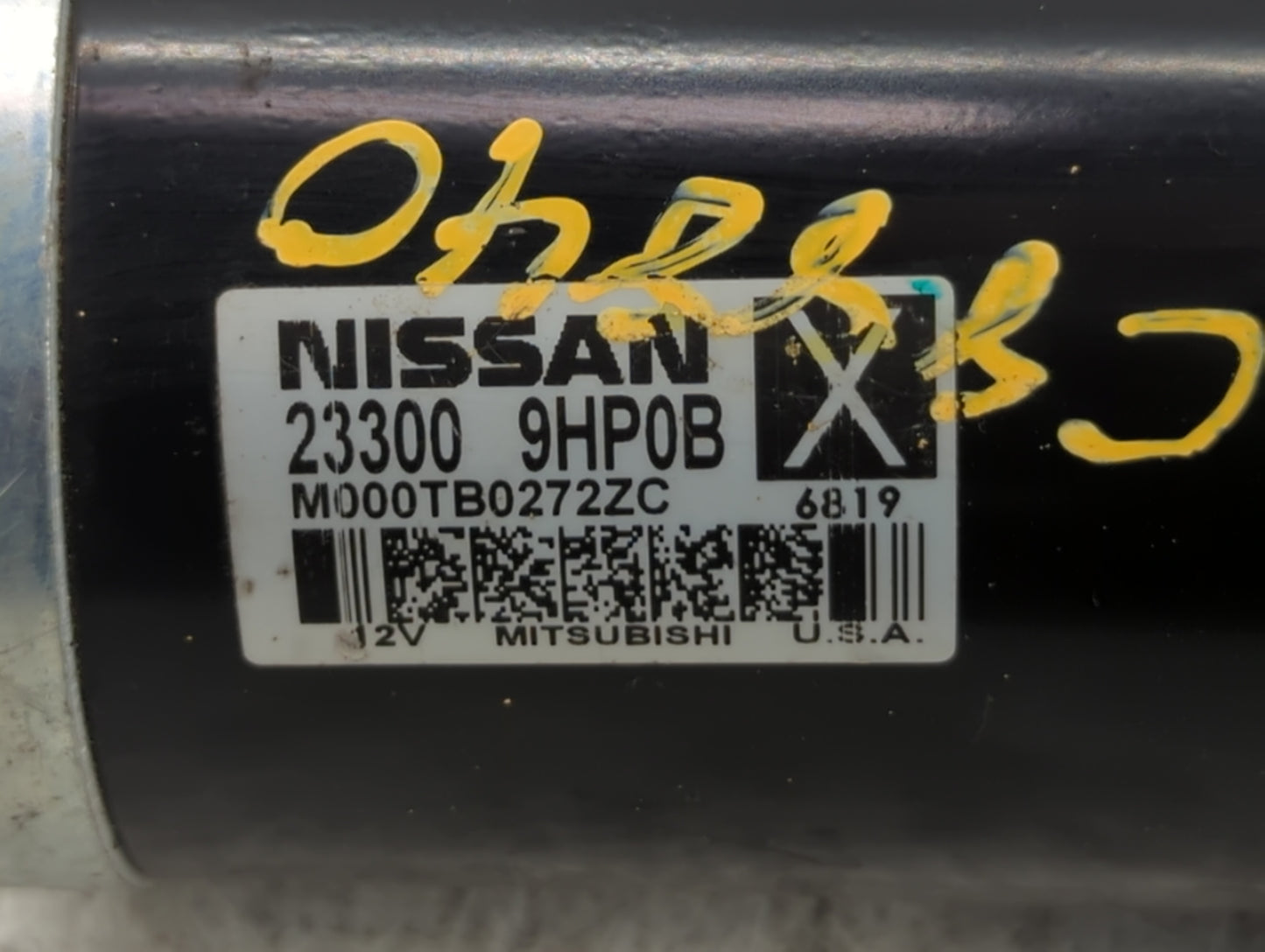 2015-2022 Nissan Murano Car Starter Motor Solenoid OEM P/N:M000TB0272ZC 23300 9HP0B Fits OEM Used Auto Parts - Oemusedautopa