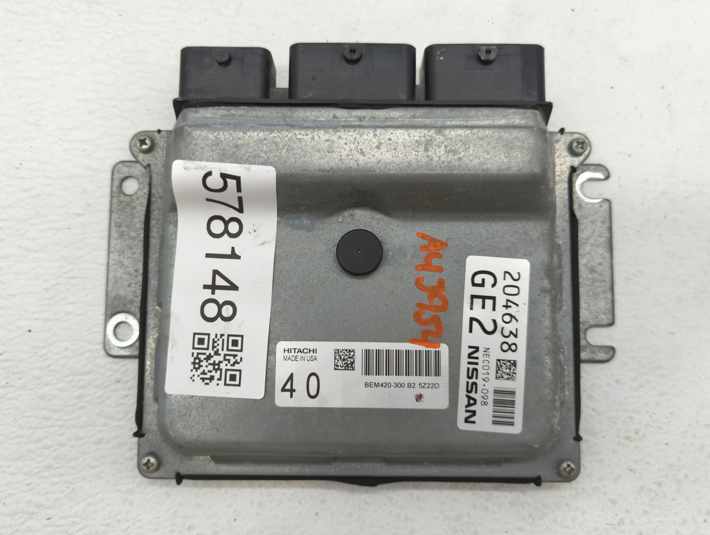 2015-2017 Nissan Murano PCM Engine Control Computer ECU ECM PCU OEM P/N:NEC019-098 Fits Fits 2015 2016 2017 OEM Used Auto Pa