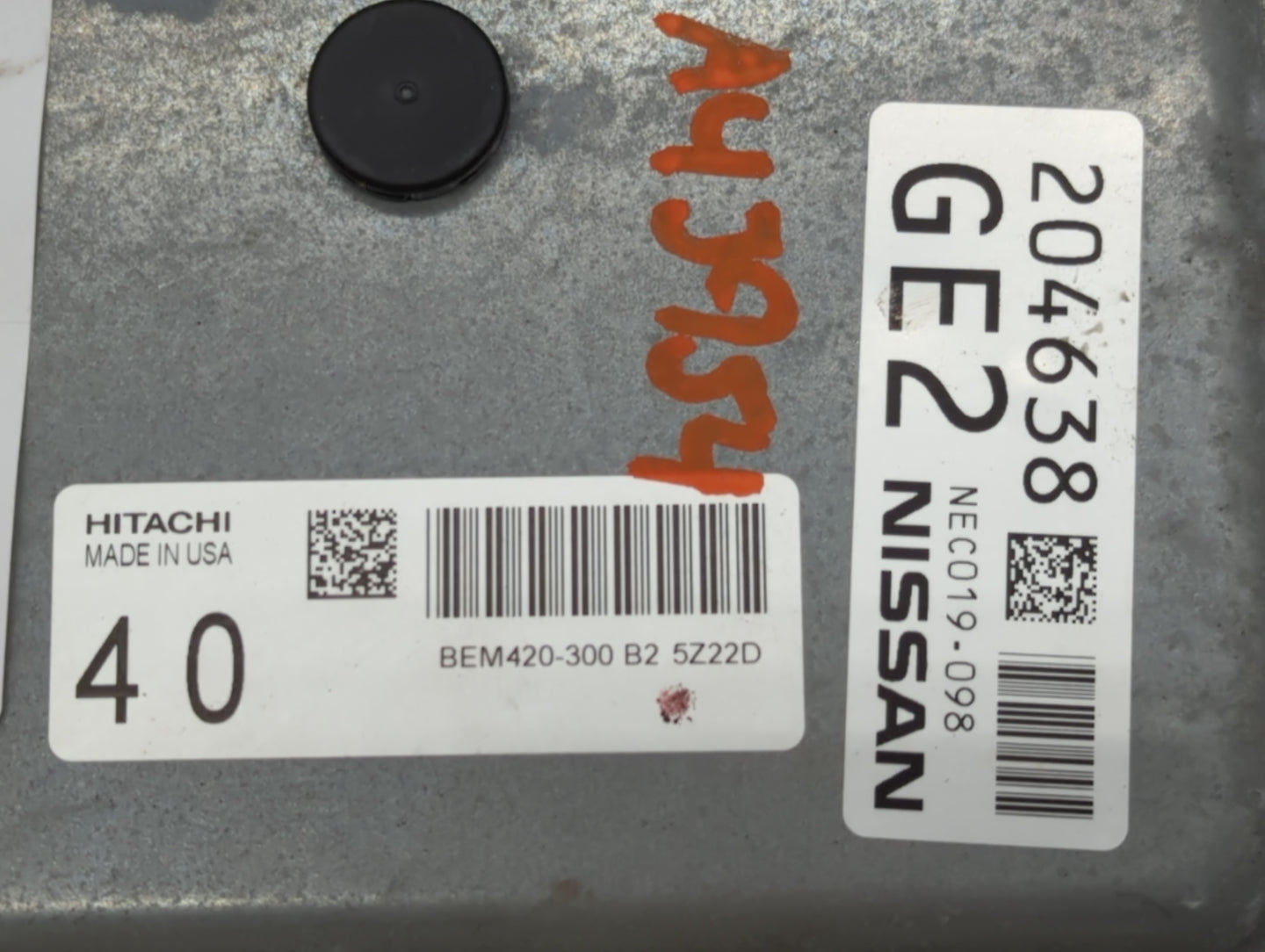 2015-2017 Nissan Murano PCM Engine Control Computer ECU ECM PCU OEM P/N:NEC019-098 Fits Fits 2015 2016 2017 OEM Used Auto Pa