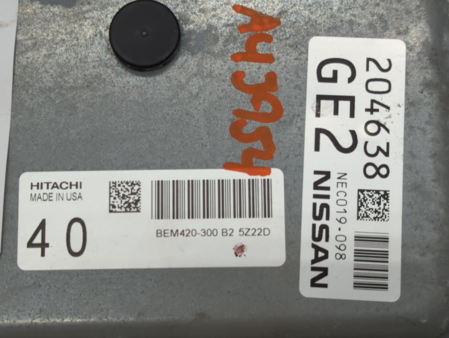 2015-2017 Nissan Murano PCM Engine Control Computer ECU ECM PCU OEM P/N:NEC019-098 Fits Fits 2015 2016 2017 OEM Used Auto Pa