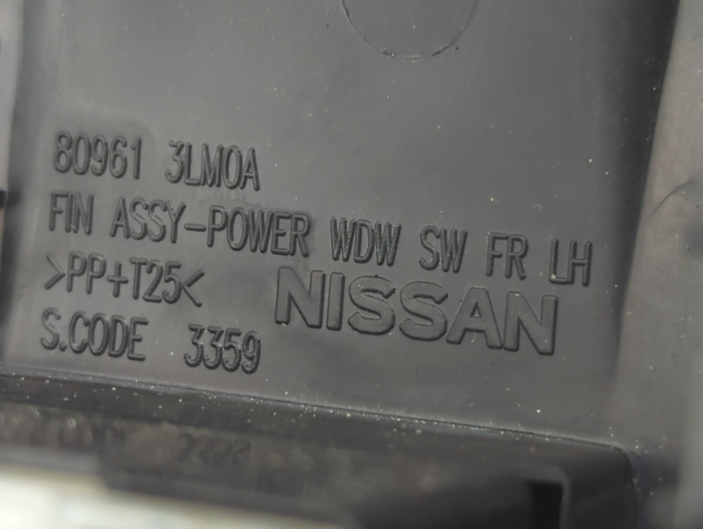 2014-2020 Nissan Nv200 Master Power Window Switch Replacement Driver Side Left P/N:80961 3LM0A Fits OEM Used Auto Parts - Oe