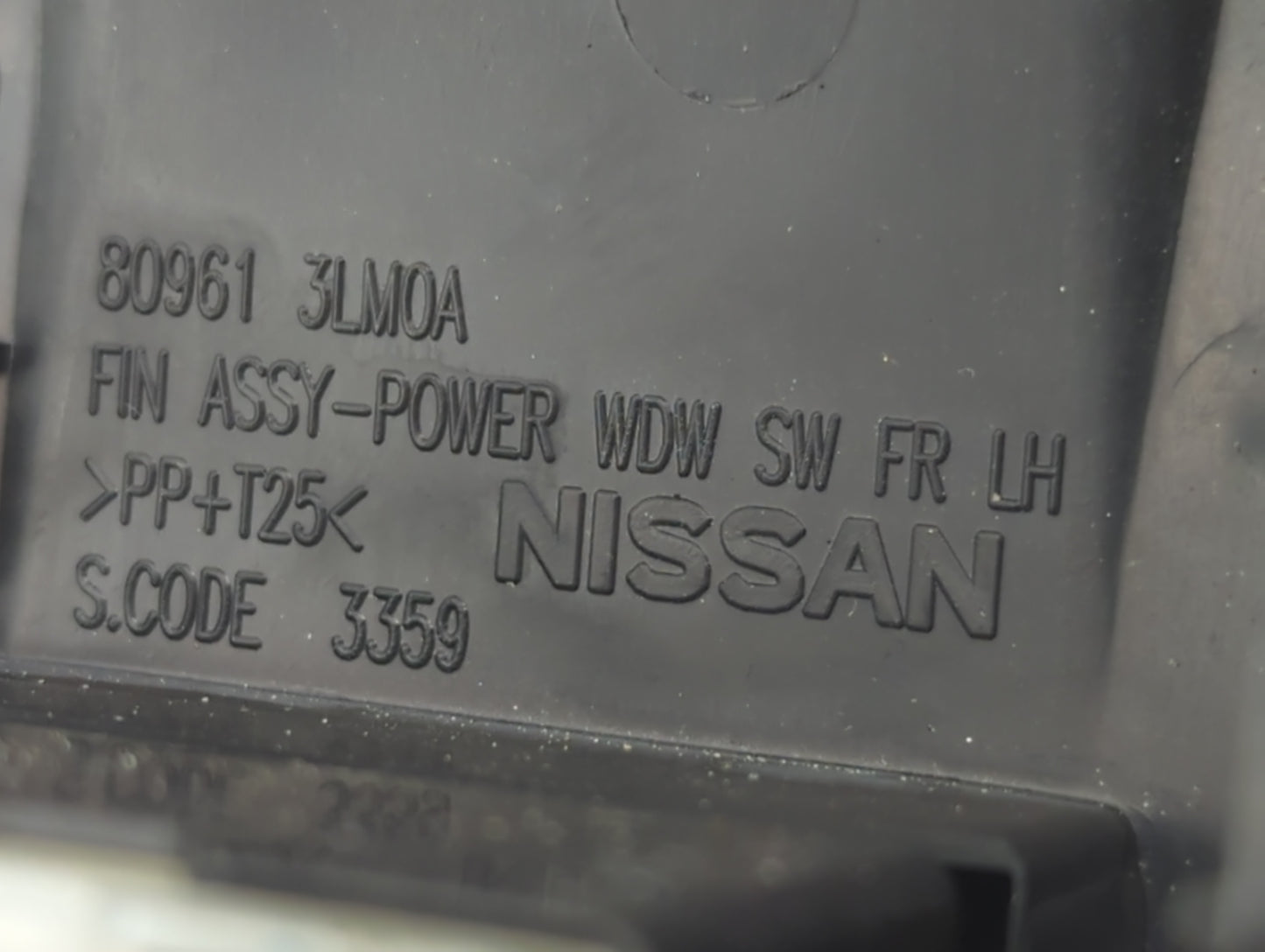 2014-2020 Nissan Nv200 Master Power Window Switch Replacement Driver Side Left P/N:80961 3LM0A Fits OEM Used Auto Parts - Oe