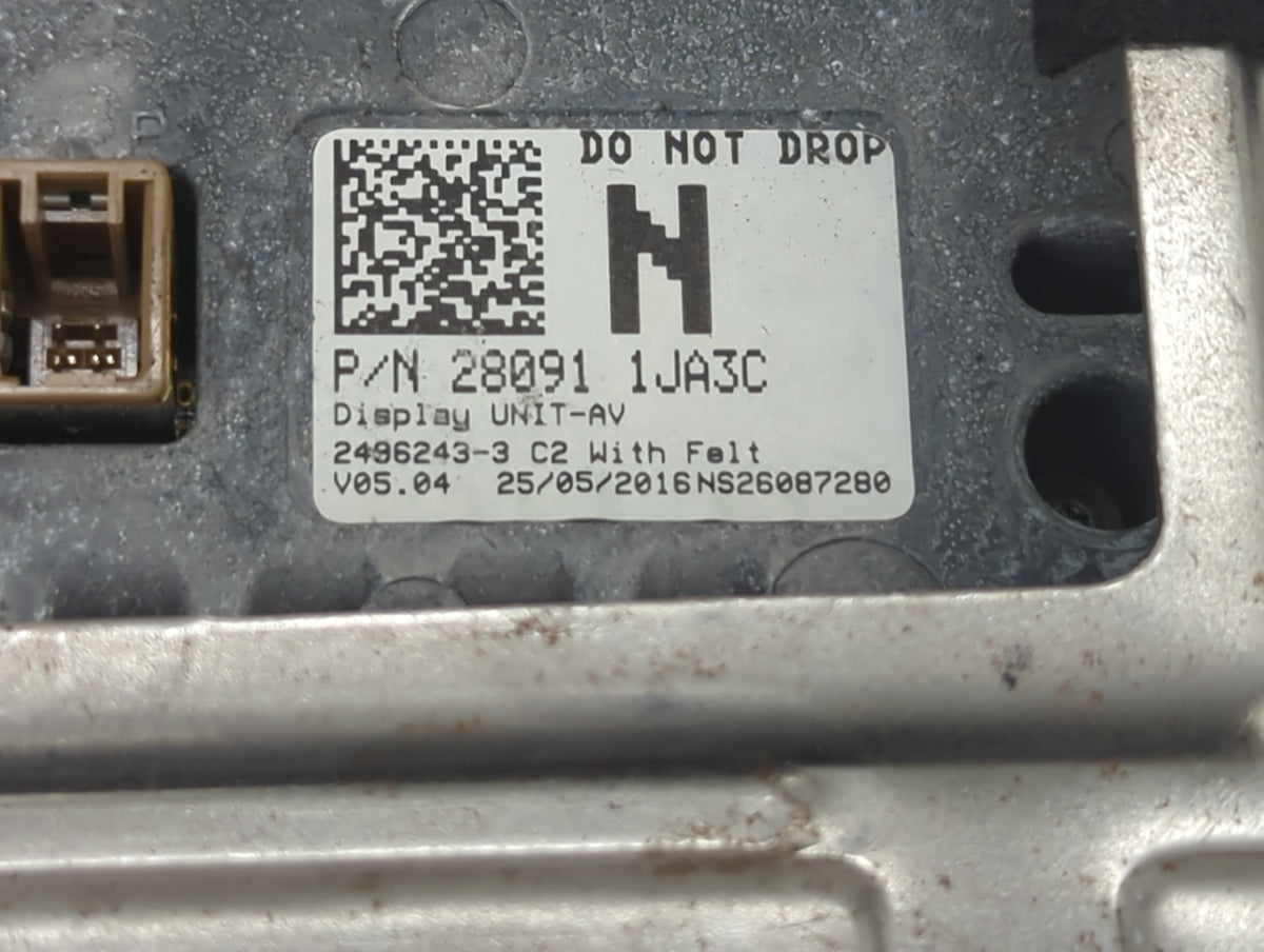 2013-2016 Nissan Pathfinder Information Radio Display Screen 1422181 - Oemusedautoparts1.com