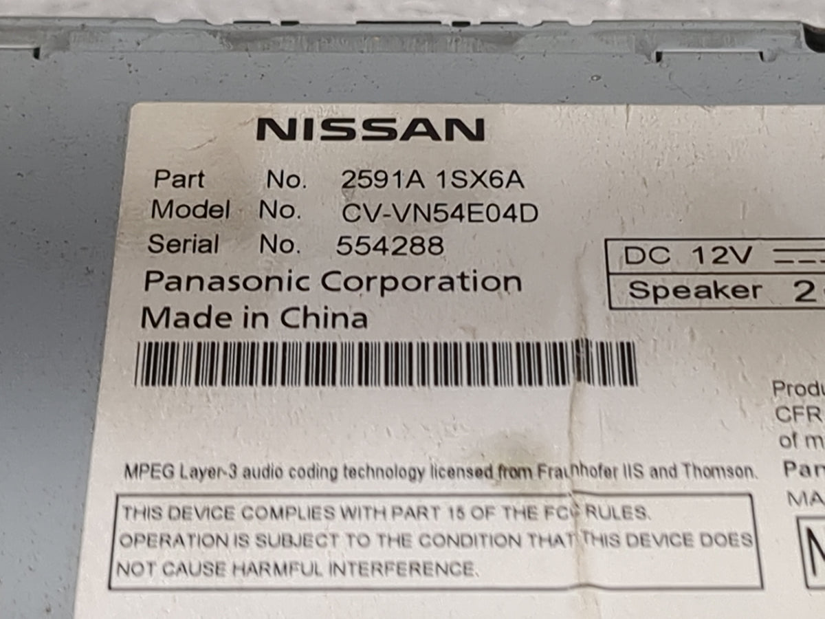 2013-2014 Nissan Pathfinder Radio AM FM Cd Player Receiver Replacement P/N:2591A 1SX6A CV-VN54E04D Fits Fits 2013 2014 2015 