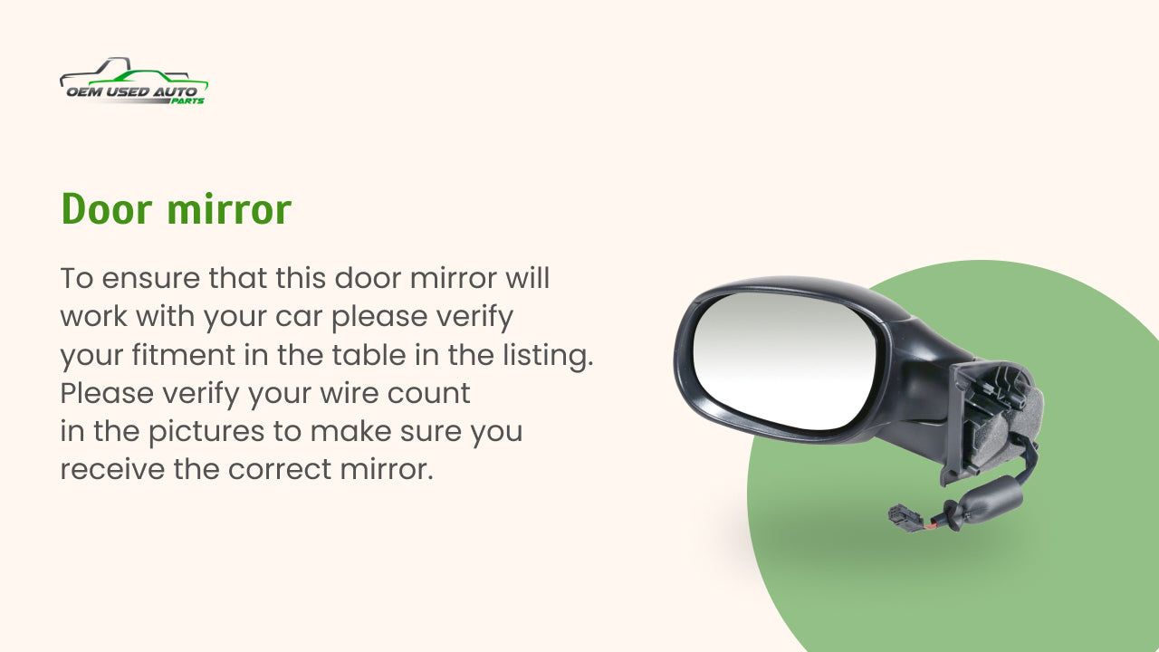 2013-2016 Nissan Pathfinder Driver Side View Mirror - Left Door Mirror OEM Used - Oemusedautoparts1.com