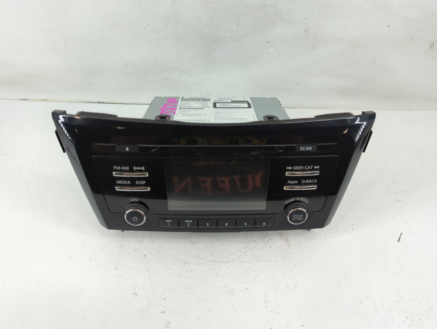 2015-2016 Nissan Rogue Radio AM FM Cd Player Receiver Replacement P/N:7 612 051 332 259159TB0A Fits Fits 2015 2016 OEM Used 