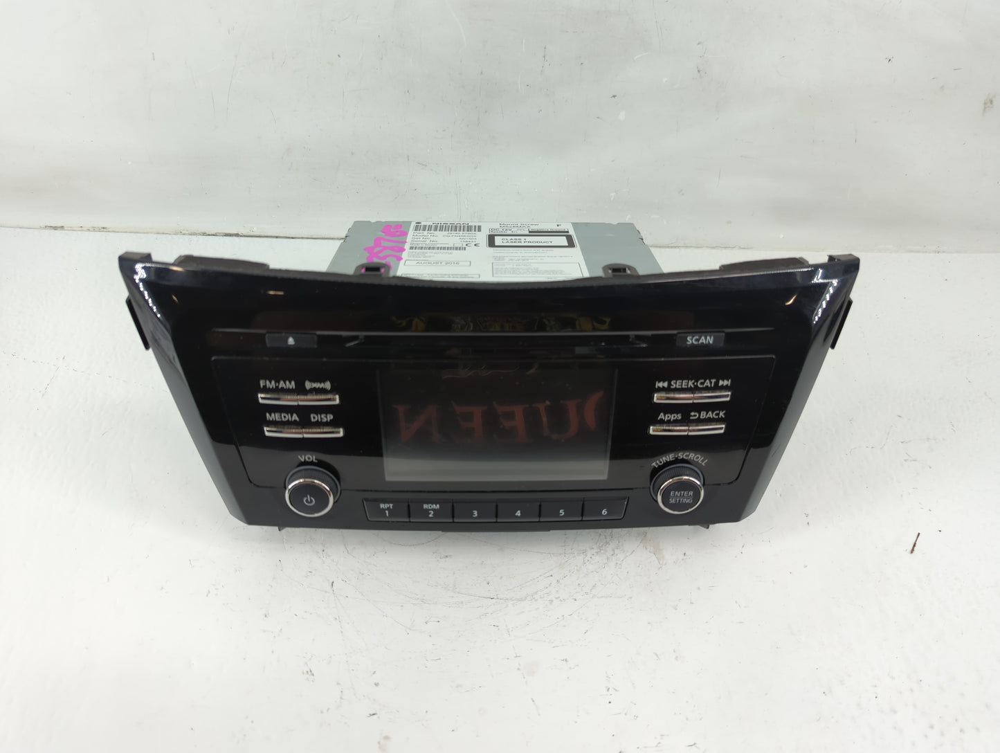 2015-2016 Nissan Rogue Radio AM FM Cd Player Receiver Replacement P/N:7 612 051 332 259159TB0A Fits Fits 2015 2016 OEM Used 