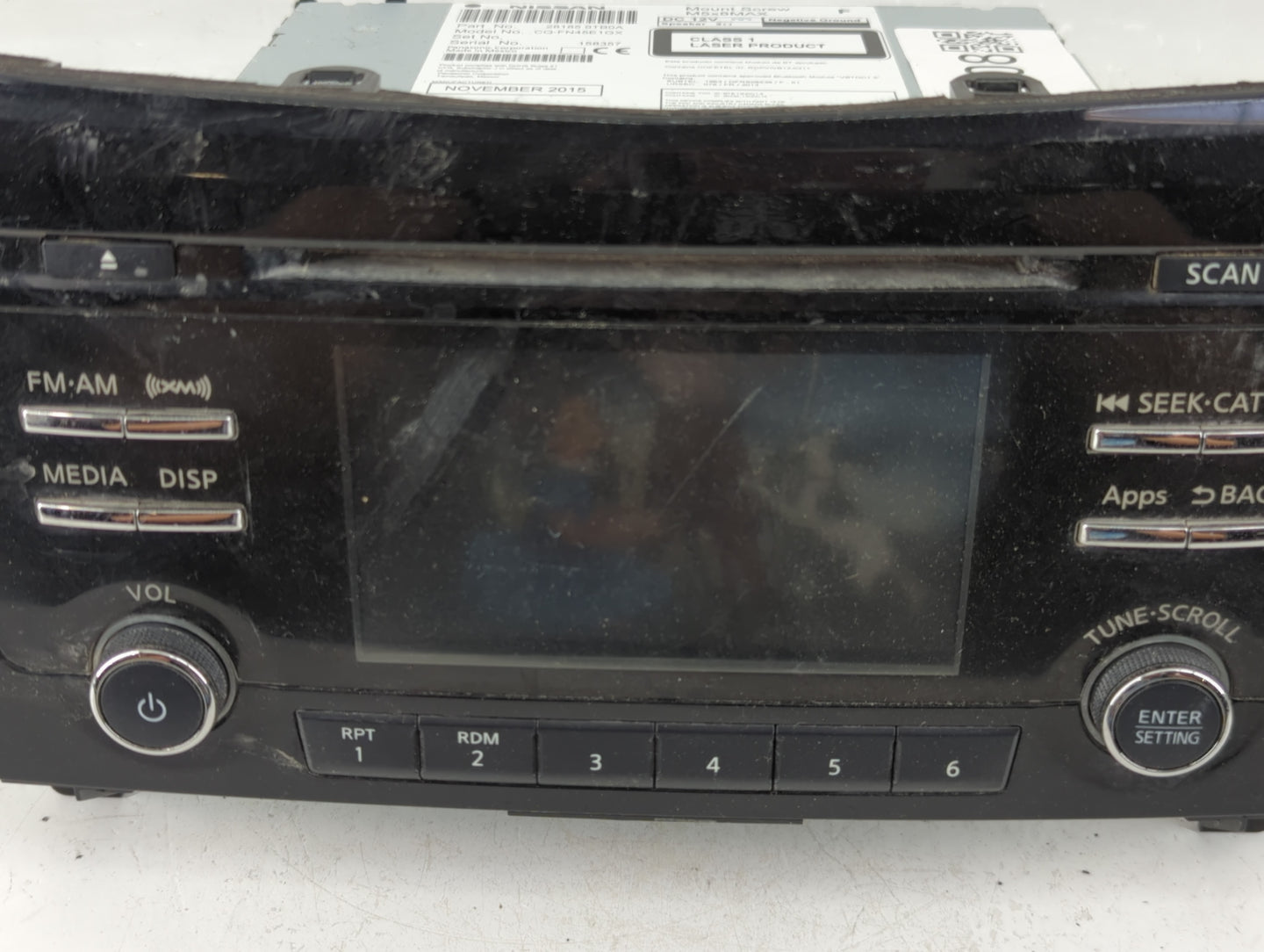 2015-2016 Nissan Rogue Radio AM FM Cd Player Receiver Replacement P/N:28185 9TB0A Fits Fits 2015 2016 OEM Used Auto Parts - 