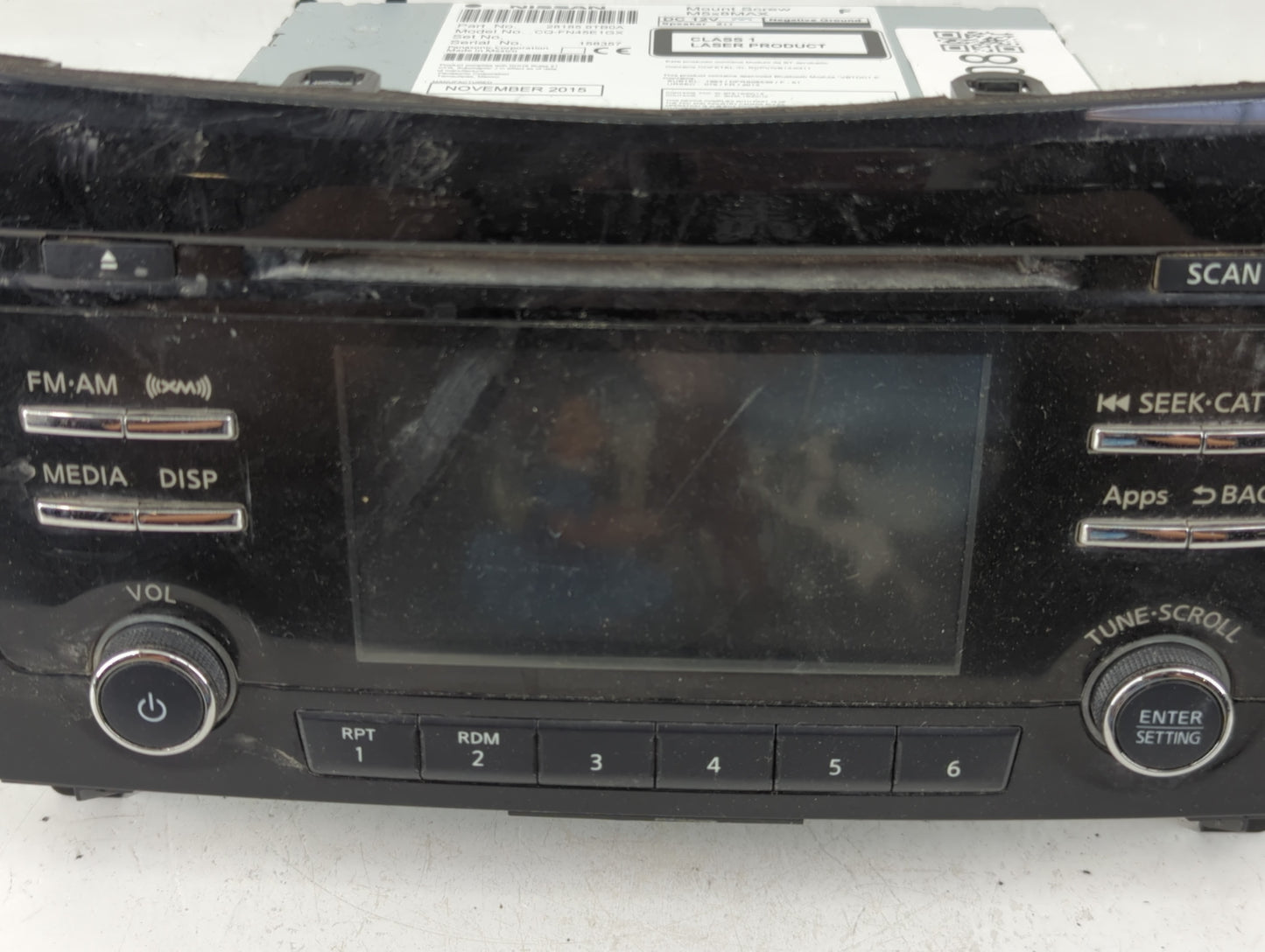 2015-2016 Nissan Rogue Radio AM FM Cd Player Receiver Replacement P/N:28185 9TB0A Fits Fits 2015 2016 OEM Used Auto Parts - 