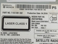 2015-2016 Nissan Rogue Radio AM FM Cd Player Receiver Replacement P/N:259159TB0A 7 612 051 332 Fits Fits 2015 2016 OEM Used 