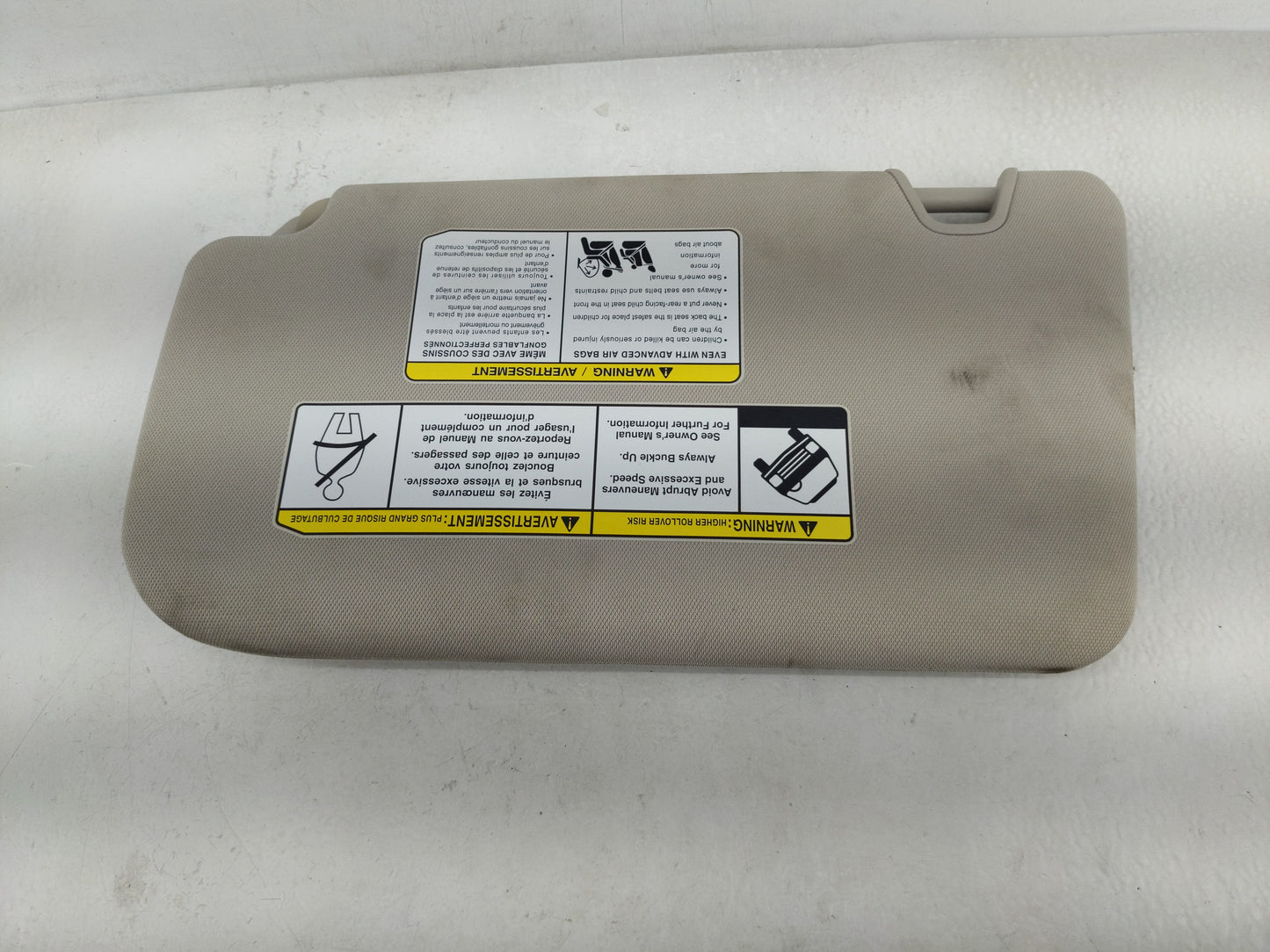 2014-2017 Nissan Rogue Sun Visor Shade Replacement Passenger Right Mirror Fits Fits 2014 2015 2016 2017 OEM Used Auto Parts 