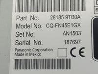 2015-2016 Nissan Rogue Radio AM FM Cd Player Receiver Replacement P/N:28185 9TB0A Fits Fits 2015 2016 OEM Used Auto Parts - 