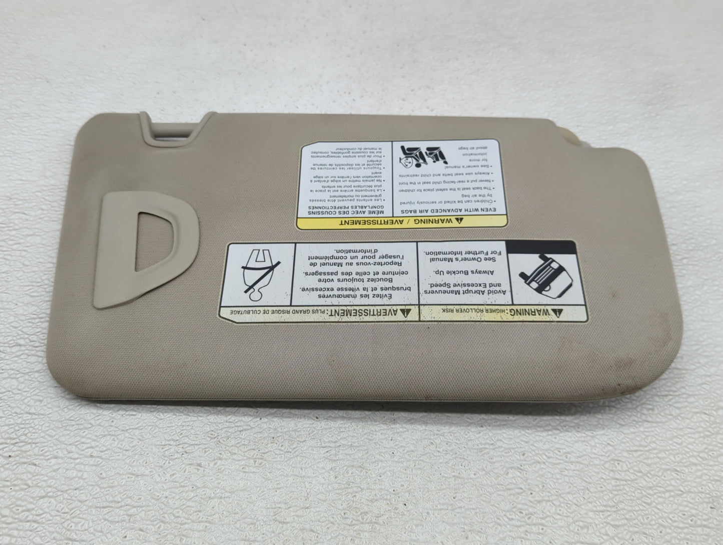 2014-2017 Nissan Rogue Sun Visor Shade Replacement Driver Left Mirror Fits Fits 2014 2015 2016 2017 OEM Used Auto Parts - Oe