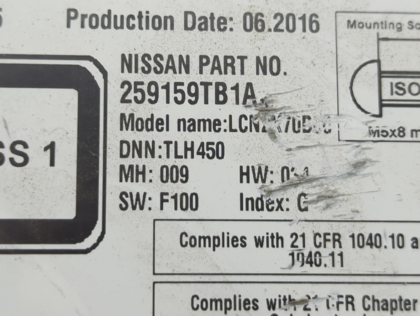 2014-2016 Nissan Rogue Radio AM FM Cd Player Receiver Replacement P/N:259159TB1A Fits Fits 2014 2015 2016 OEM Used Auto Part