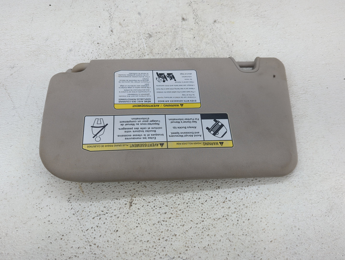 2014-2017 Nissan Rogue Sun Visor Shade Replacement Passenger Right Mirror Fits Fits 2014 2015 2016 2017 OEM Used Auto Parts 