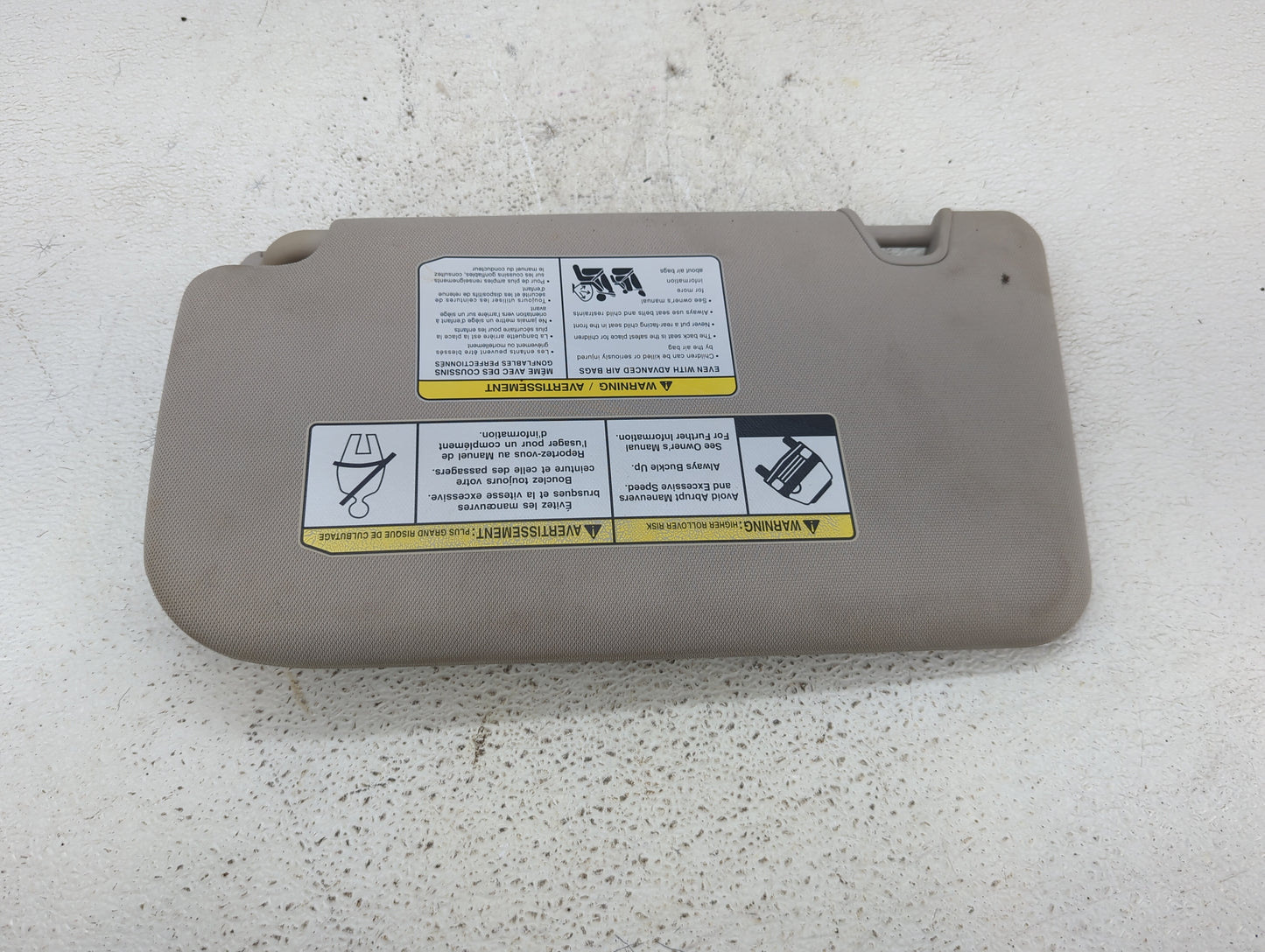 2014-2017 Nissan Rogue Sun Visor Shade Replacement Passenger Right Mirror Fits Fits 2014 2015 2016 2017 OEM Used Auto Parts 
