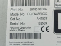 2015-2016 Nissan Rogue Radio AM FM Cd Player Receiver Replacement P/N:281859TB0A CQ-FN45E0GX Fits Fits 2015 2016 OEM Used Au