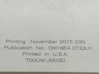 2016 Nissan Rogue Owners Manual Book Guide P/N:OM16EA0T32U1 T00UM-JM03D OEM Used Auto Parts - Oemusedautoparts1.com