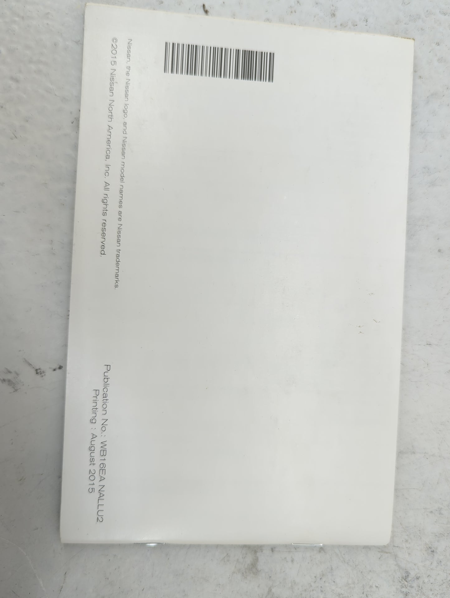 2016 Nissan Rogue Owners Manual Book Guide P/N:WB16EA NALLU2 OEM Used Auto Parts - Oemusedautoparts1.com