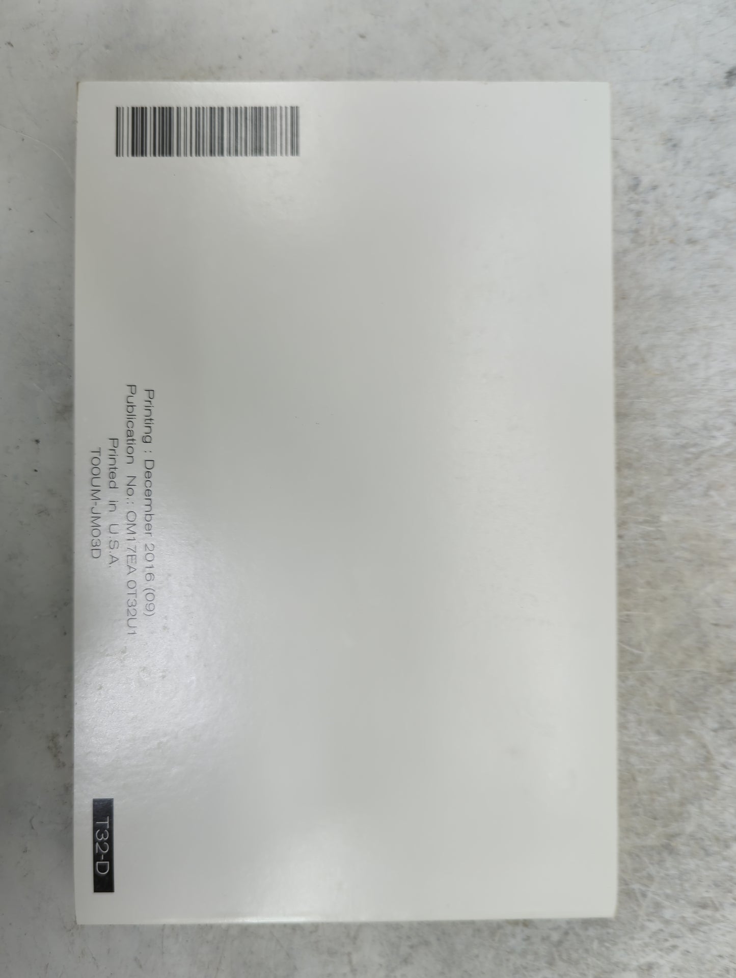 2016 Nissan Rogue Owners Manual Book Guide P/N:OM17EA 0T32U1 T00UM-JM03D OEM Used Auto Parts - Oemusedautoparts1.com