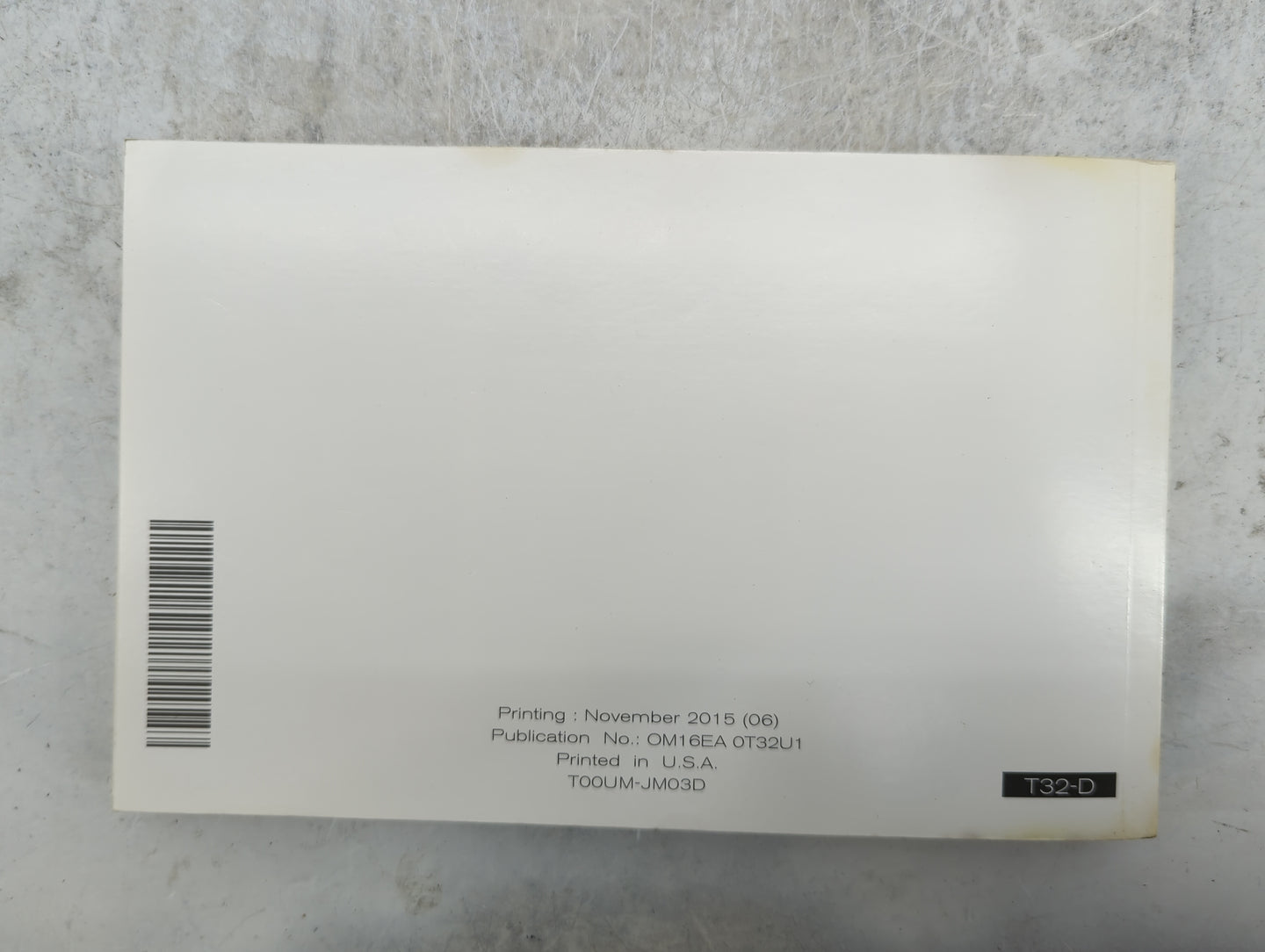 2016 Nissan Rogue Owners Manual Book Guide P/N:OM16EA0T32U1 T00UM-JM03D OEM Used Auto Parts - Oemusedautoparts1.com
