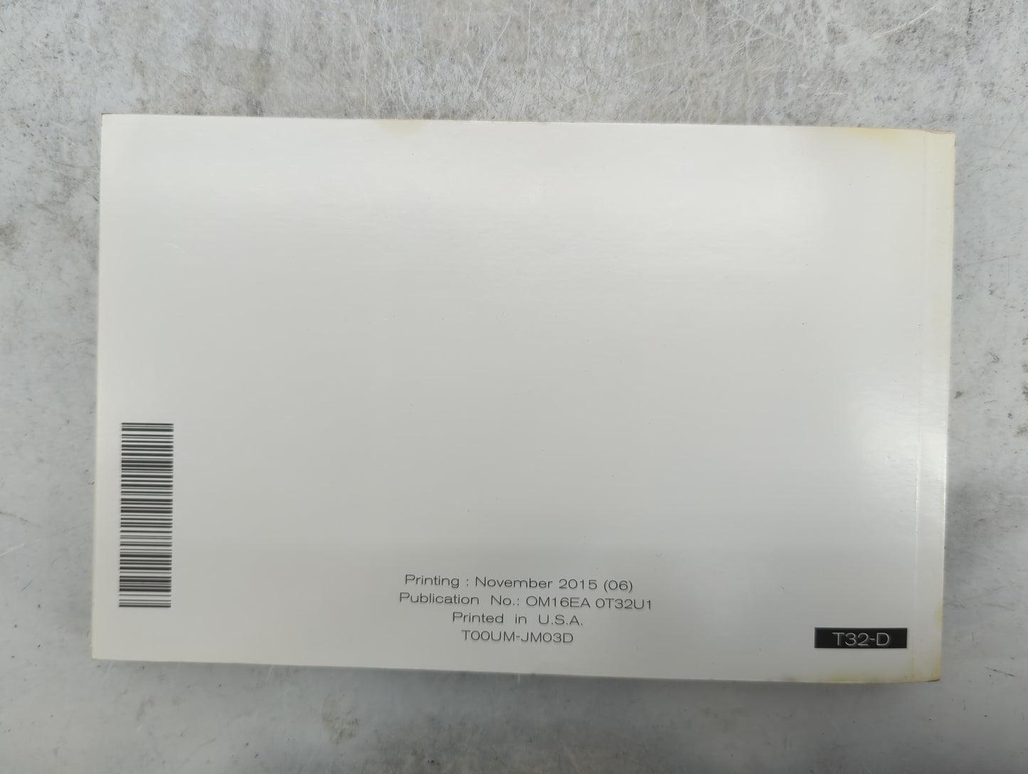 2016 Nissan Rogue Owners Manual Book Guide P/N:OM16EA0T32U1 T00UM-JM03D OEM Used Auto Parts - Oemusedautoparts1.com