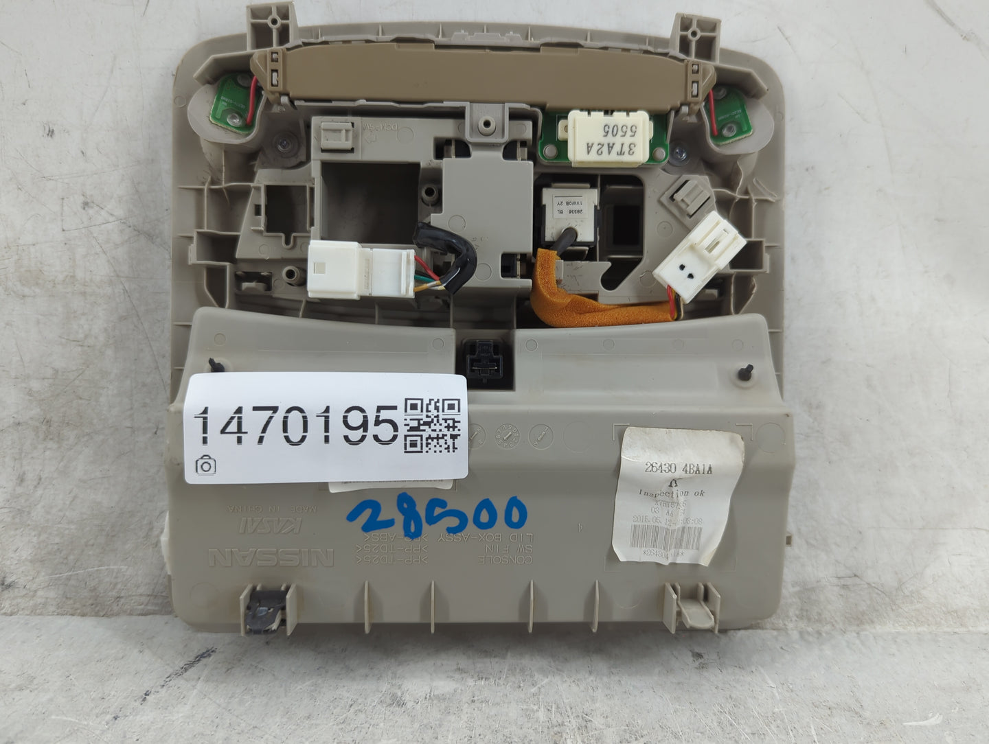 2016 Nissan Rogue Overhead Console W/rear Climate Control - Oemusedautoparts1.com