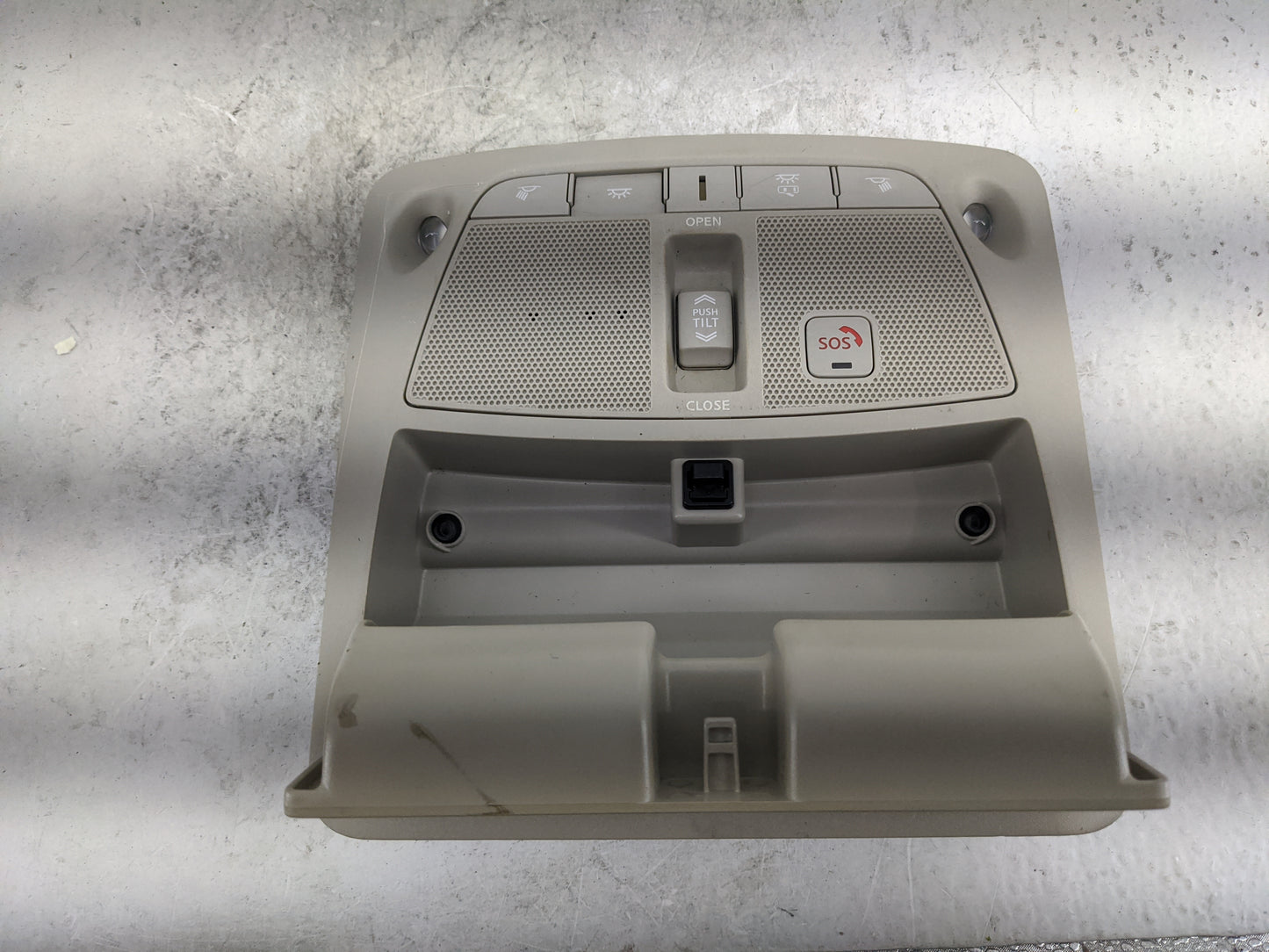 2016-2016 Nissan Rogue Overhead Console W/rear Climate Control Tan - Oemusedautoparts1.com