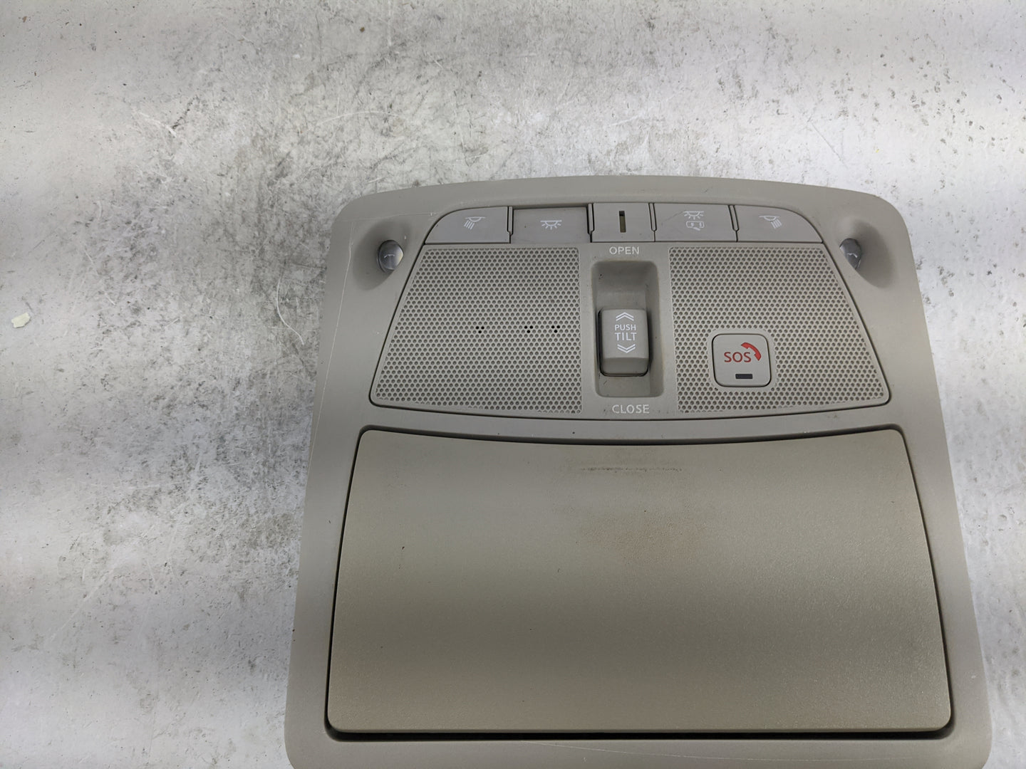 2016-2016 Nissan Rogue Overhead Console W/rear Climate Control Tan - Oemusedautoparts1.com