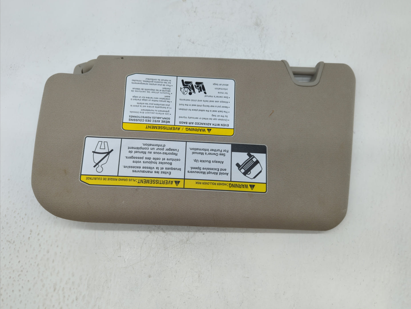 2014-2017 Nissan Rogue Sun Visor Shade Replacement Passenger Right Mirror Fits Fits 2014 2015 2016 2017 OEM Used Auto Parts 