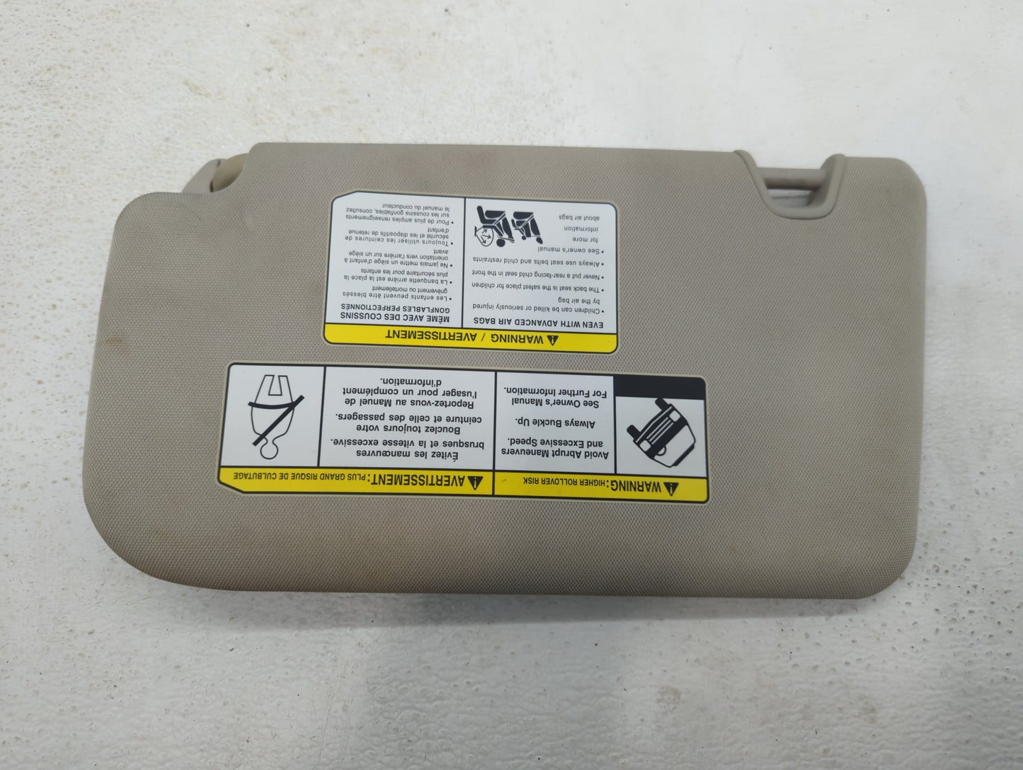 2014-2017 Nissan Rogue Sun Visor Shade Replacement Passenger Right Mirror Fits Fits 2014 2015 2016 2017 OEM Used Auto Parts 