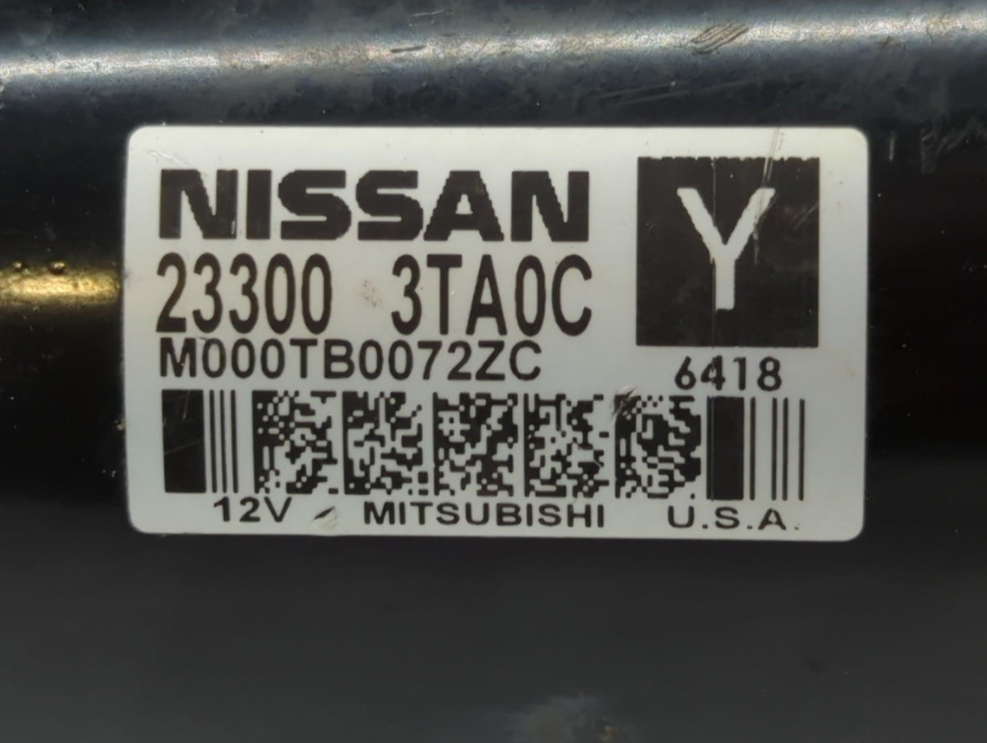 2015-2020 Nissan Rogue Car Starter Motor Solenoid OEM P/N:M000TB0072ZC 23300 3TA0C Fits Fits 2015 2016 2017 2018 2019 2020 O
