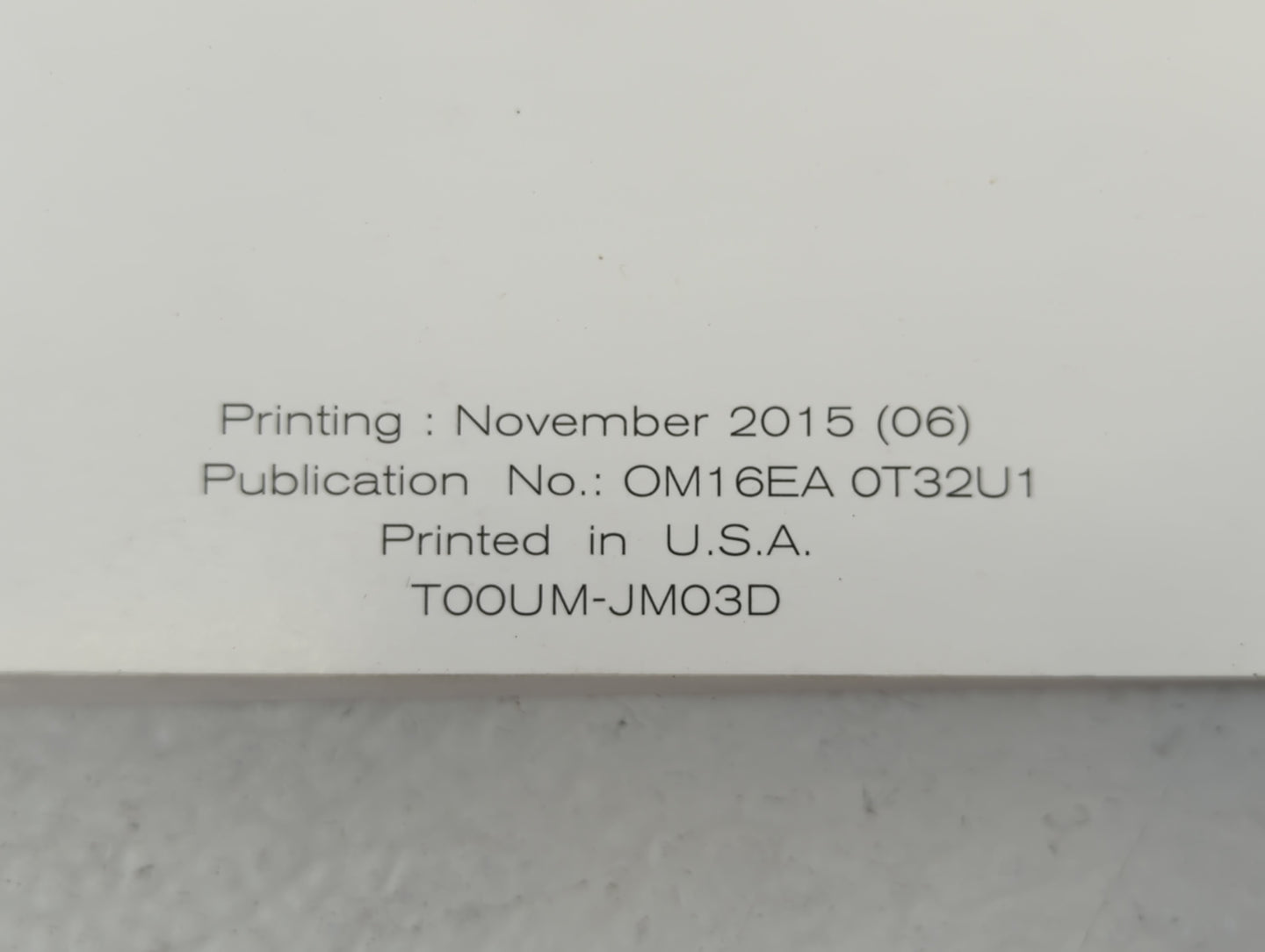 2016 Nissan Rogue Owners Manual Book Guide P/N:OM16EA OT32U1 OEM Used Auto Parts - Oemusedautoparts1.com