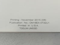2016 Nissan Rogue Owners Manual Book Guide P/N:OM16EA OT32U1 OEM Used Auto Parts - Oemusedautoparts1.com