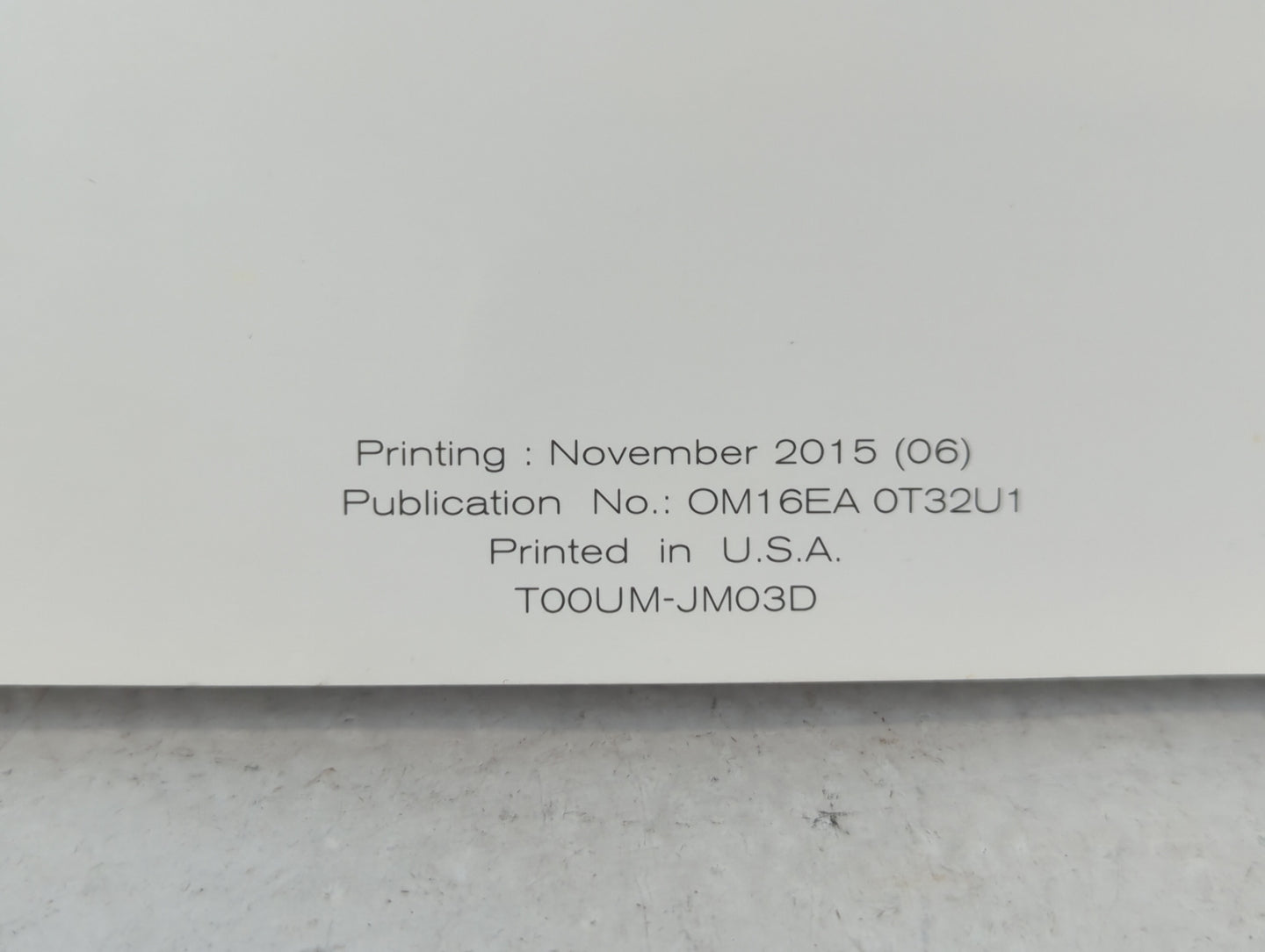 2016 Nissan Rogue Owners Manual Book Guide P/N:OM16EA 0T32U1 OEM Used Auto Parts - Oemusedautoparts1.com