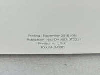 2016 Nissan Rogue Owners Manual Book Guide P/N:OM16EA 0T32U1 OEM Used Auto Parts - Oemusedautoparts1.com