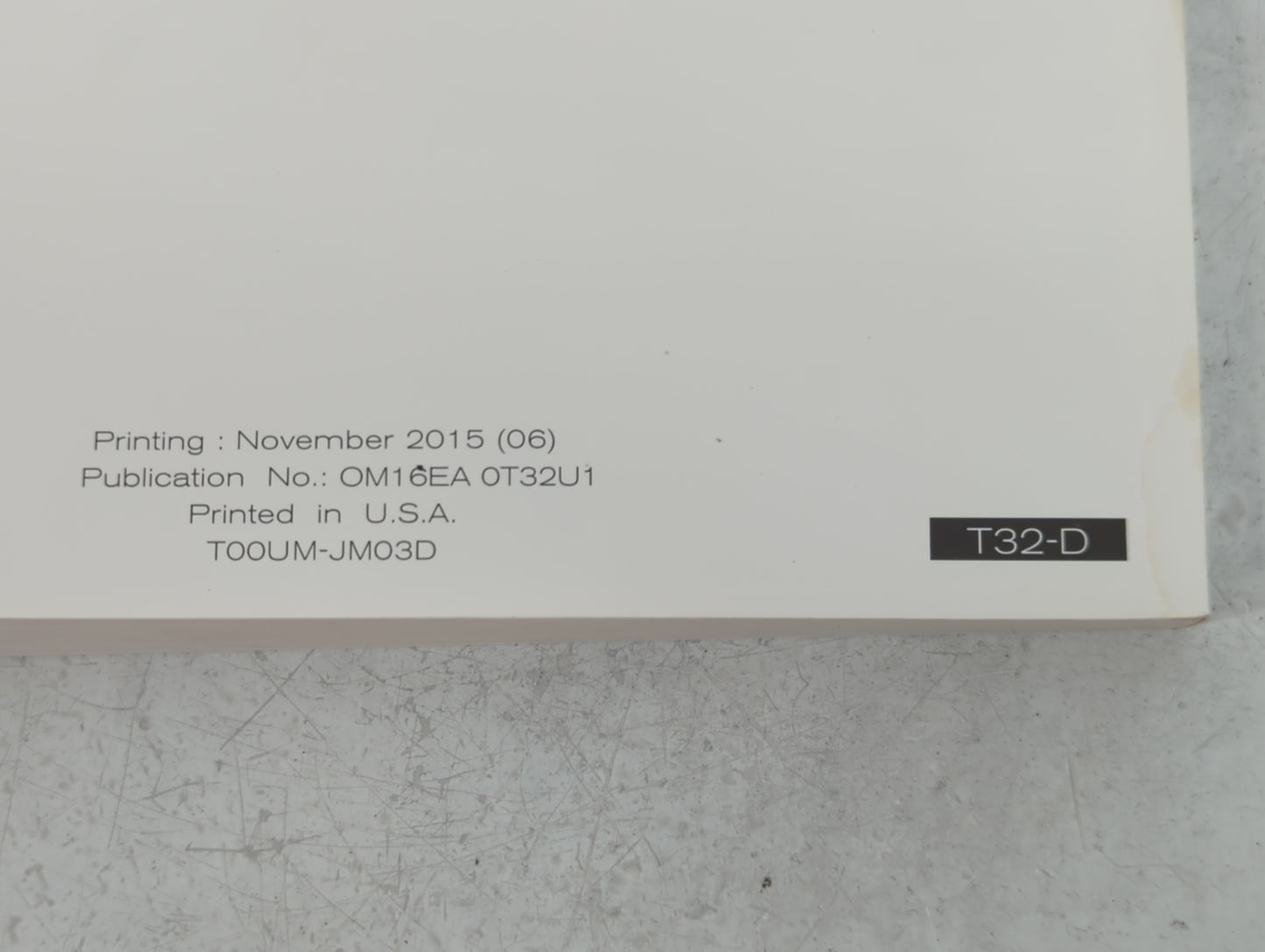 2016 Nissan Rogue Owners Manual Book Guide P/N:T00UM-JM03D OEM Used Auto Parts - Oemusedautoparts1.com
