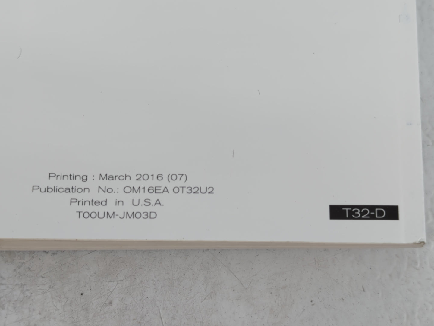 2016 Nissan Rogue Owners Manual Book Guide P/N:T00UM-JM03D OEM Used Auto Parts - Oemusedautoparts1.com