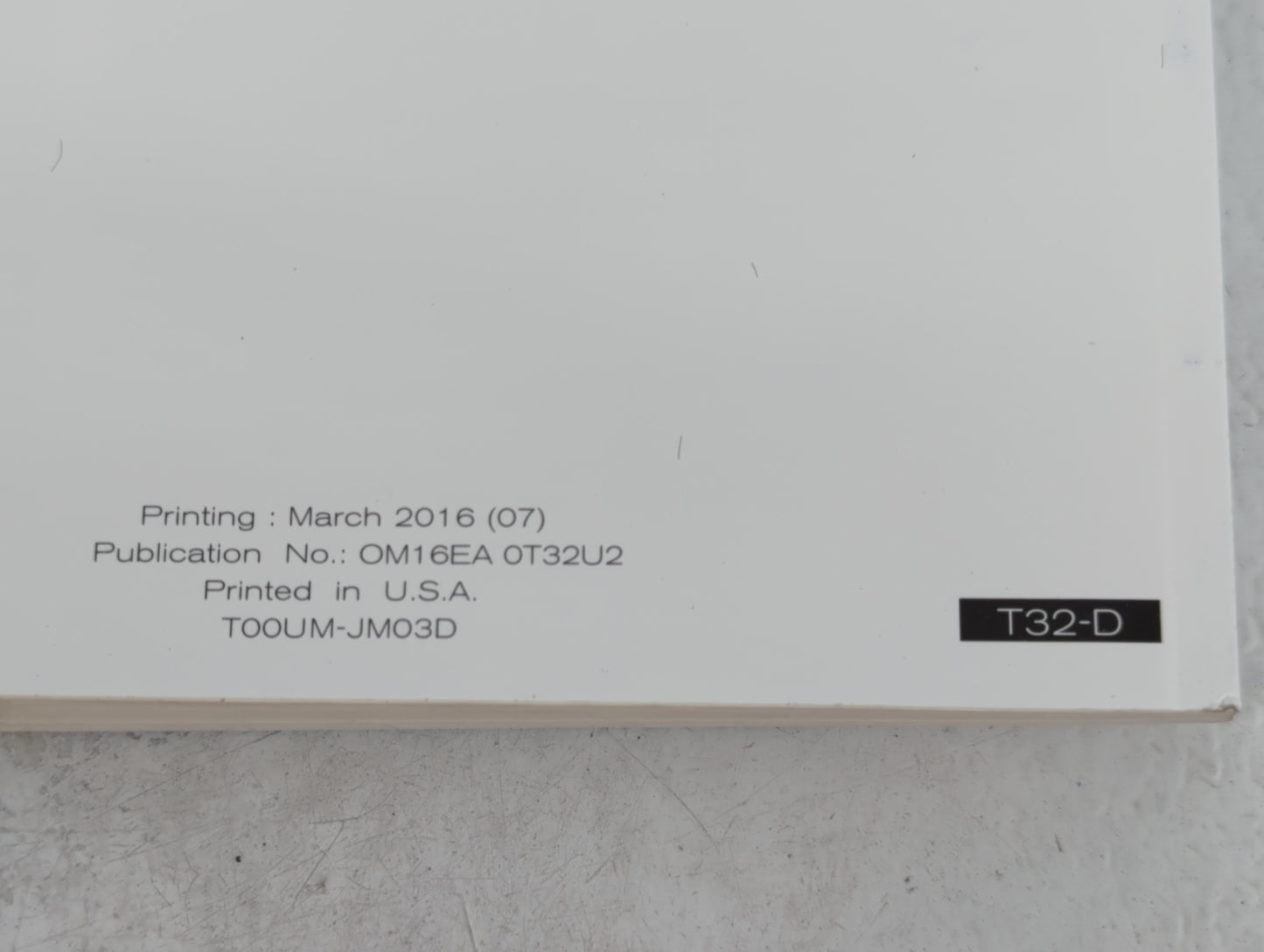 2016 Nissan Rogue Owners Manual Book Guide P/N:T00UM-JM03D OEM Used Auto Parts - Oemusedautoparts1.com