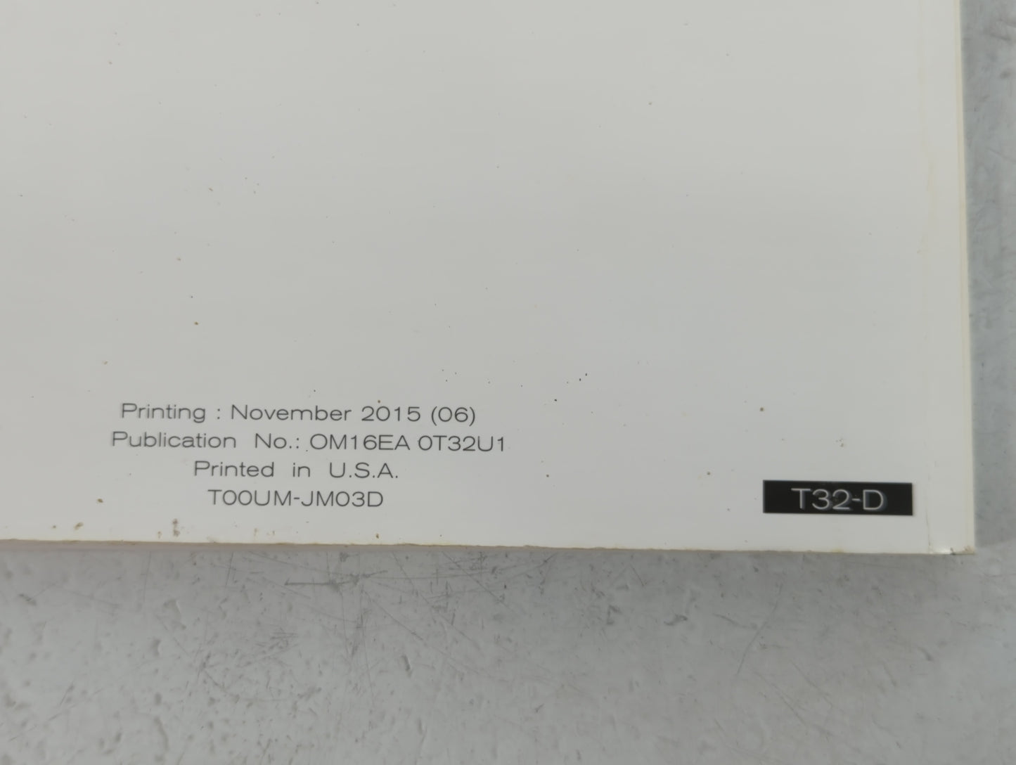2016 Nissan Rogue Owners Manual Book Guide P/N:OM16EA 0T32U1 OEM Used Auto Parts - Oemusedautoparts1.com