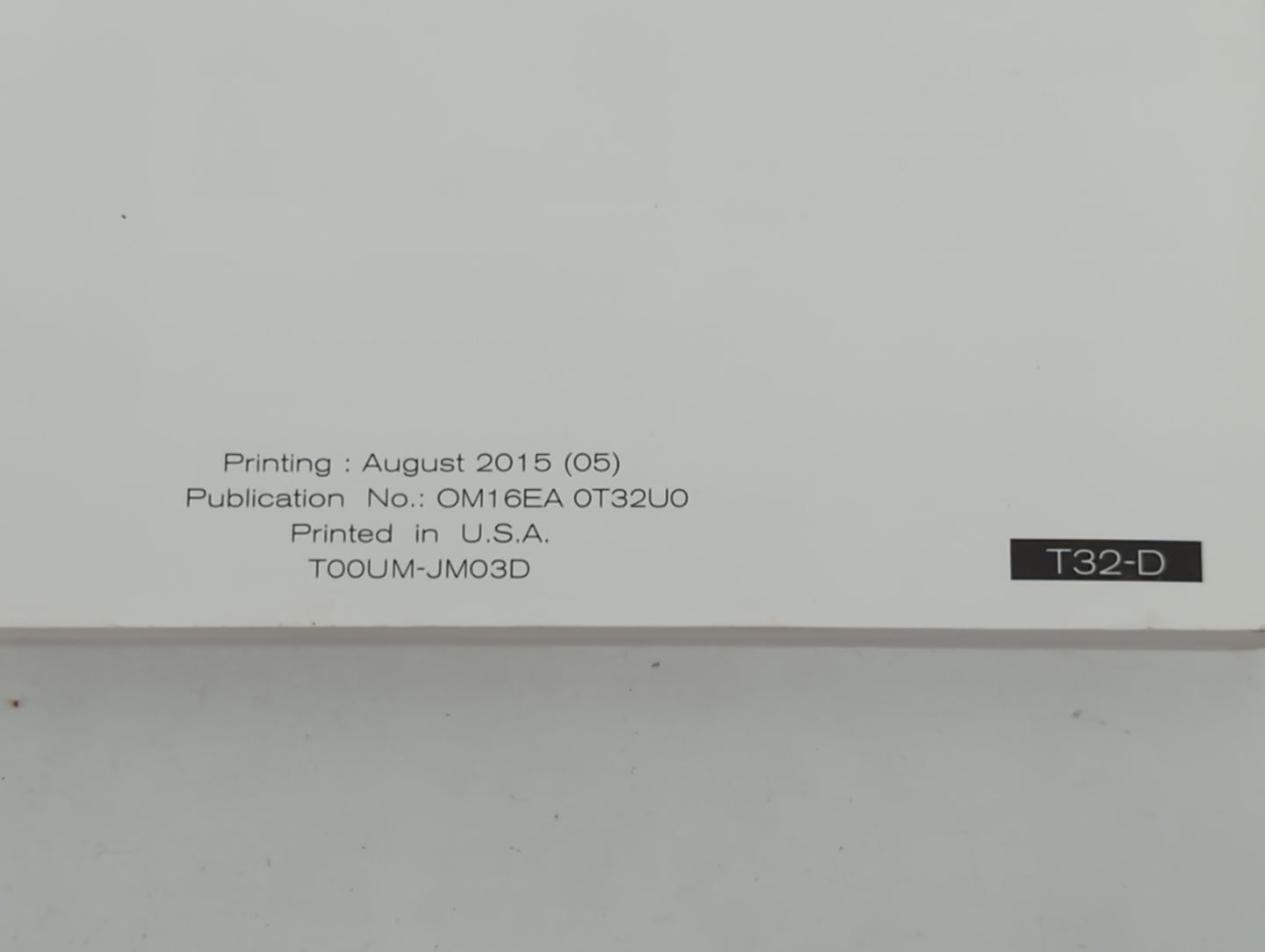 2016 Nissan Rogue Owners Manual Book Guide P/N:OM16EA 0T32U0 OEM Used Auto Parts - Oemusedautoparts1.com