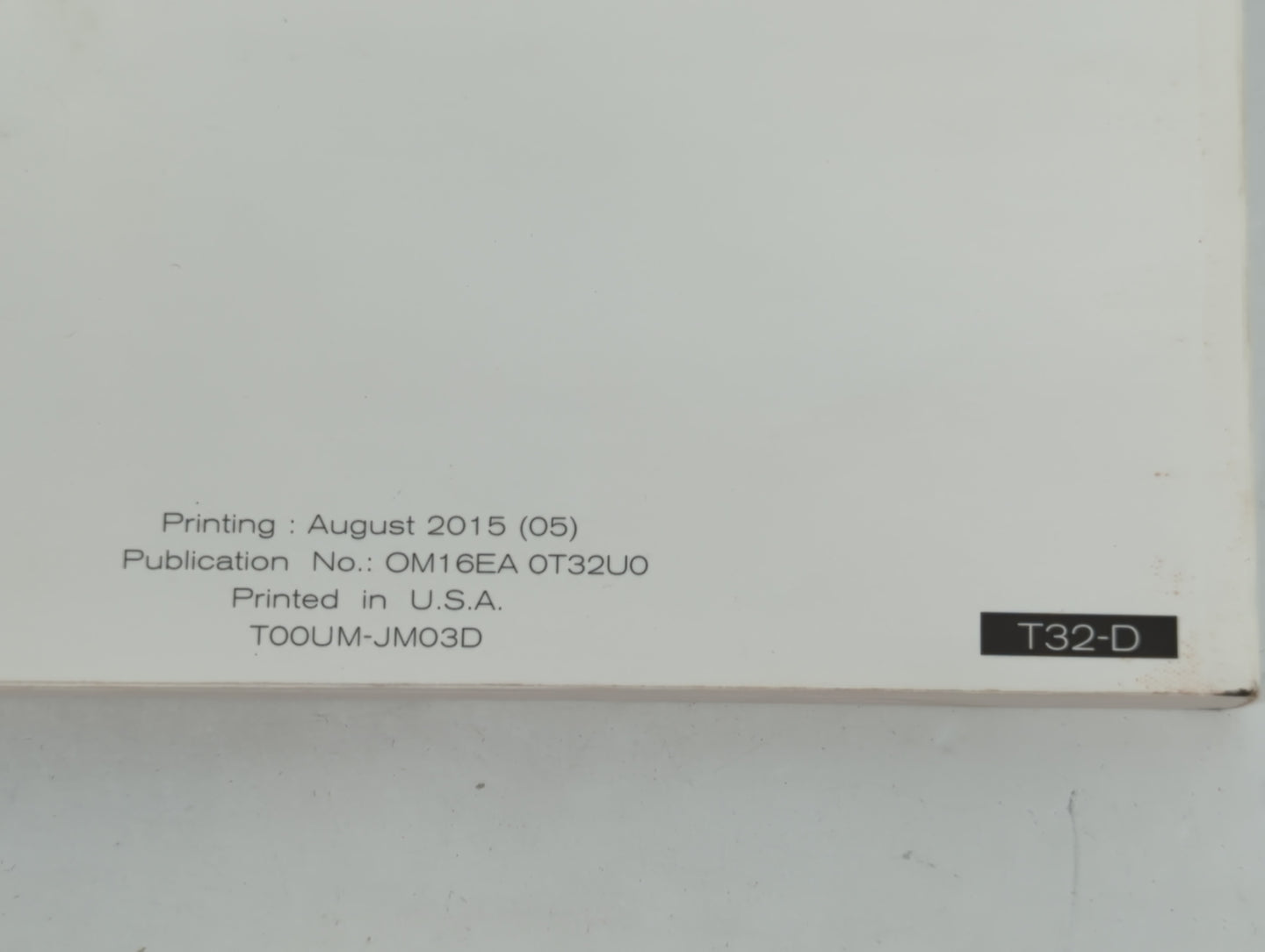 2016 Nissan Rogue Owners Manual Book Guide P/N:OM16EA 0T32U0 OEM Used Auto Parts - Oemusedautoparts1.com