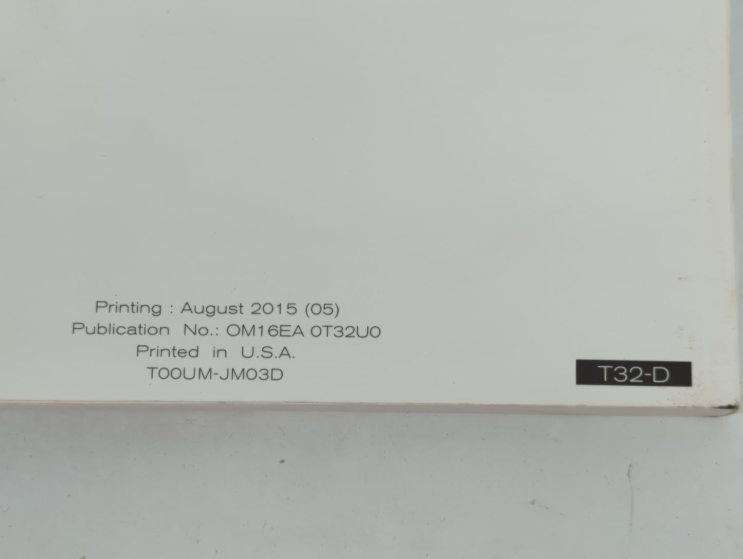 2016 Nissan Rogue Owners Manual Book Guide P/N:OM16EA 0T32U0 OEM Used Auto Parts - Oemusedautoparts1.com