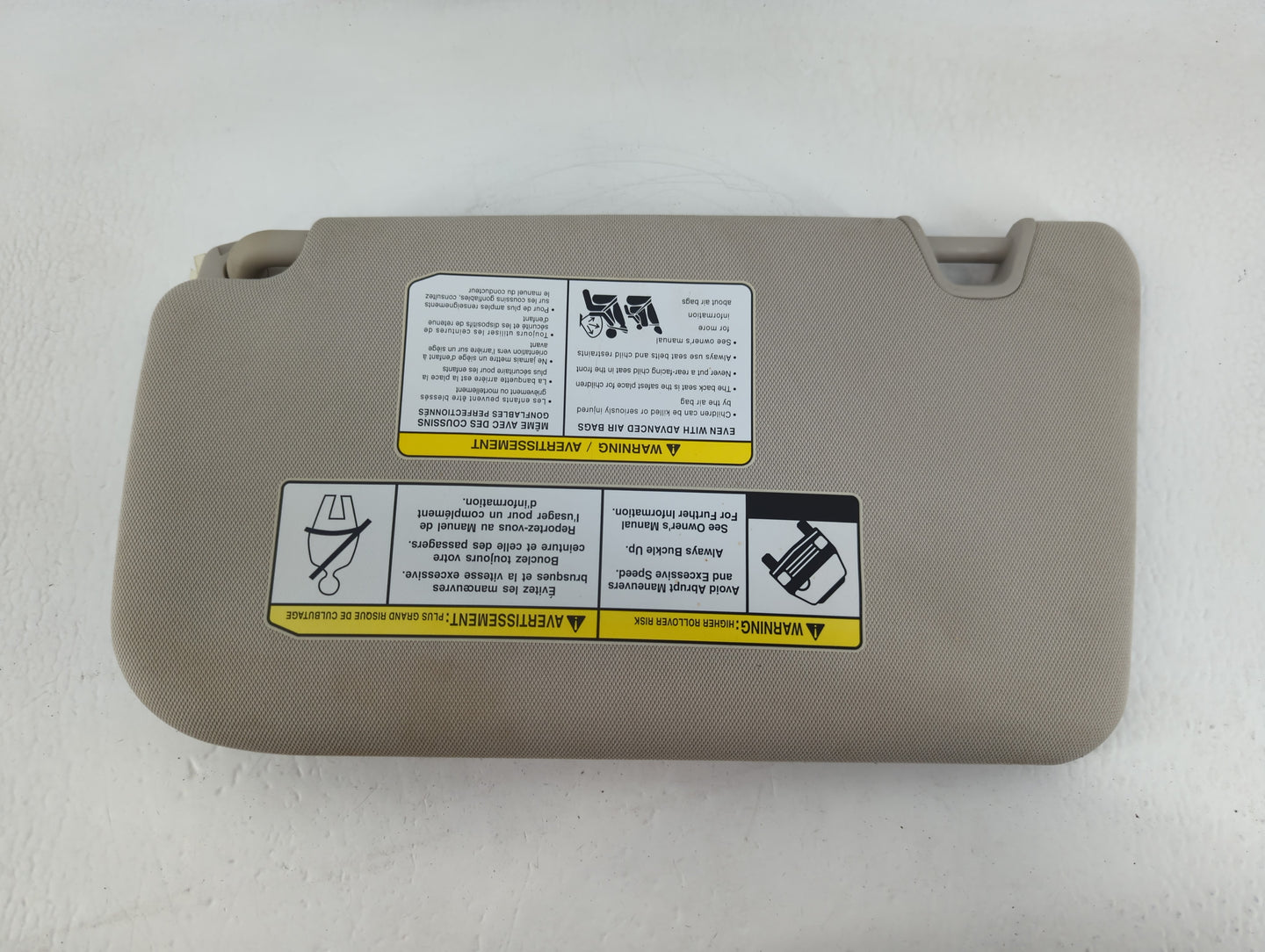 2014-2017 Nissan Rogue Sun Visor Shade Replacement Passenger Right Mirror Fits Fits 2014 2015 2016 2017 OEM Used Auto Parts 